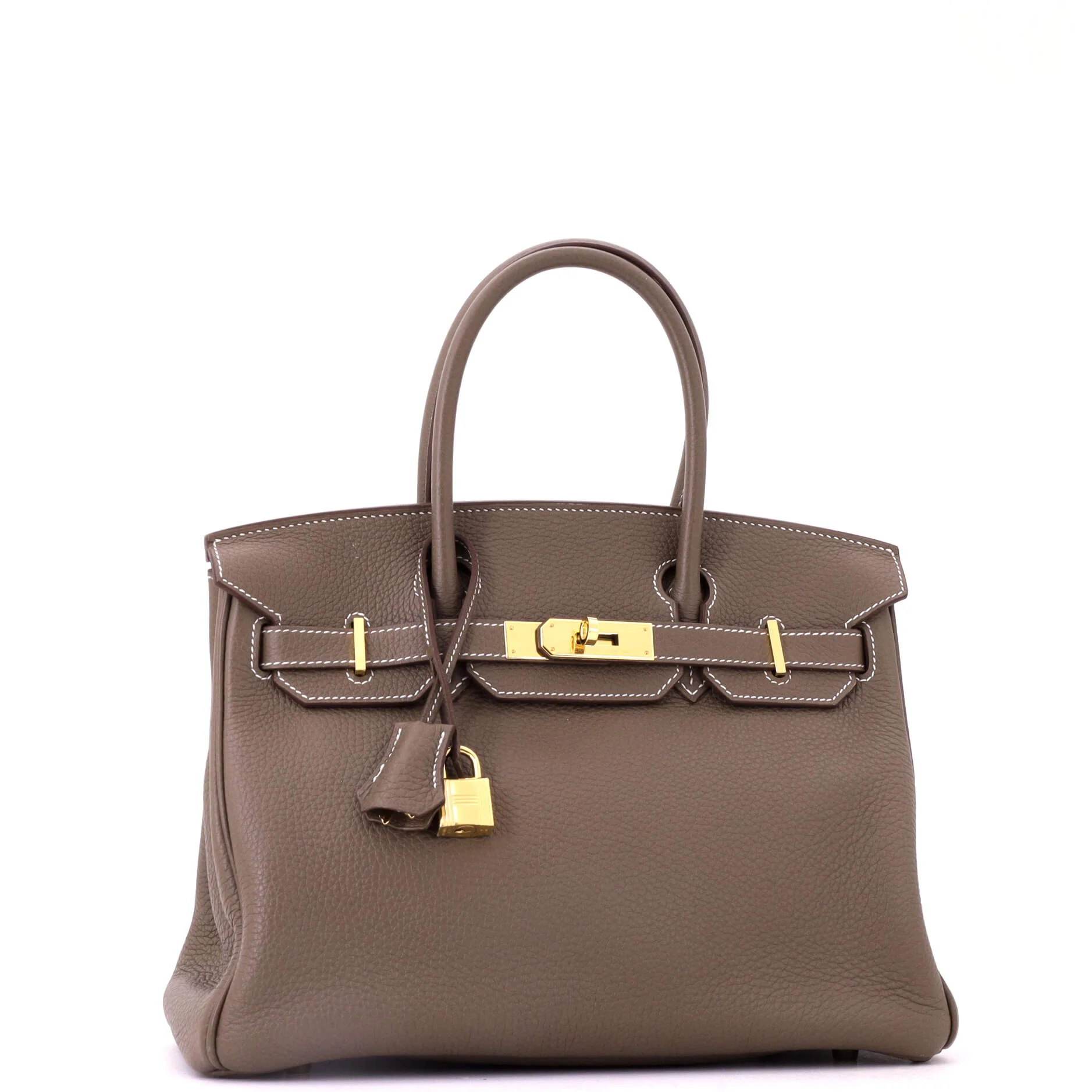 Birkin Handbag Grey Togo with Gold Hardware 30 - Image 3