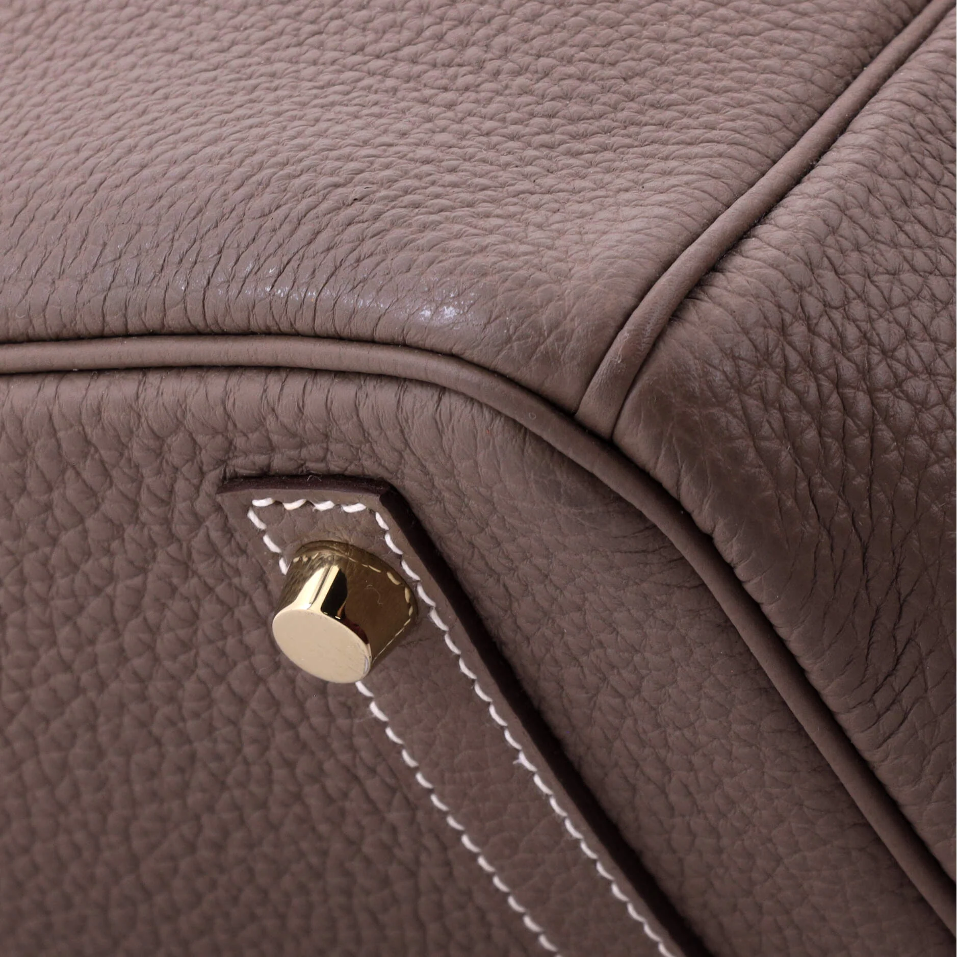 Birkin Handbag Grey Togo with Gold Hardware 30 - Image 8