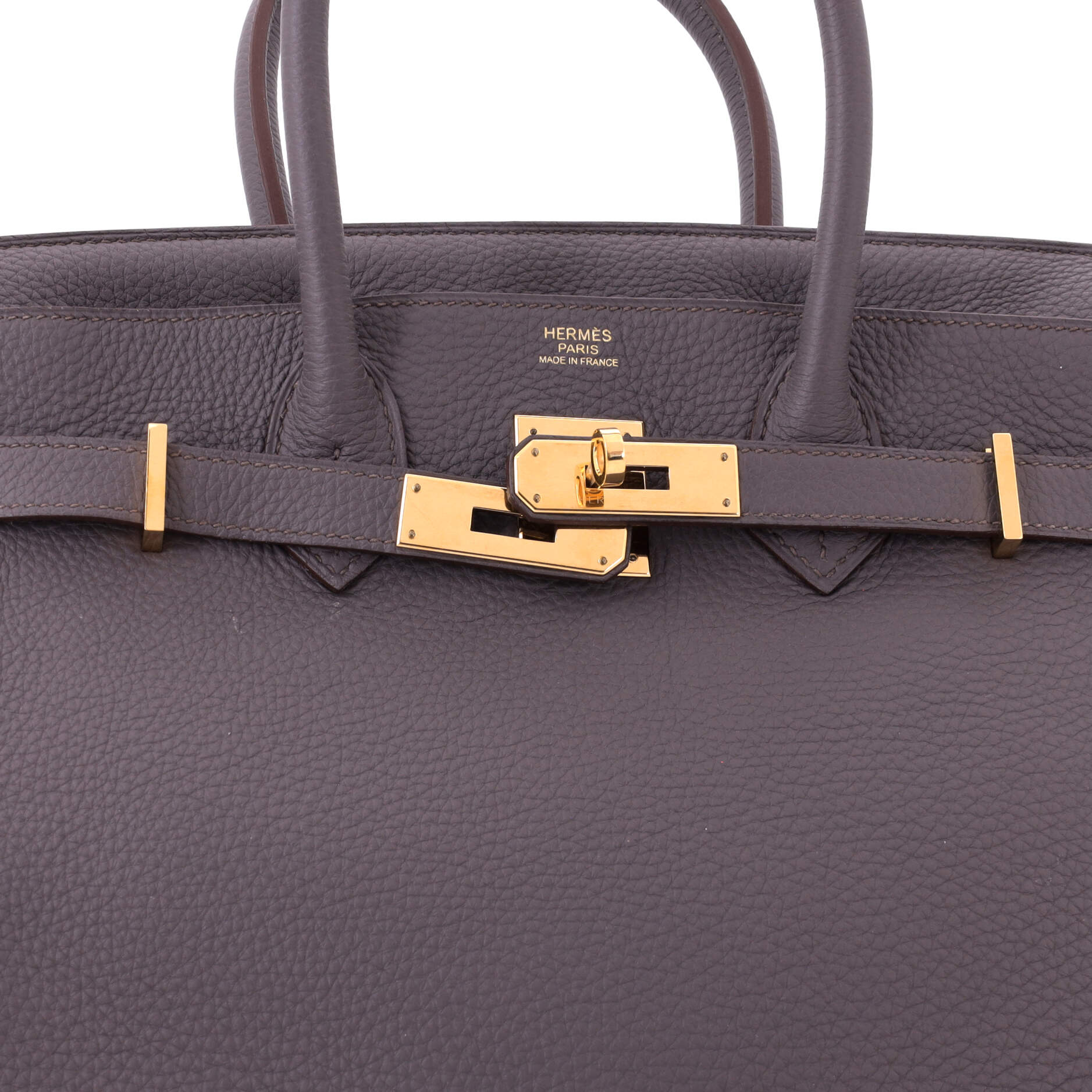 Birkin Handbag Grey Togo with Gold Hardware 30 - Image 7