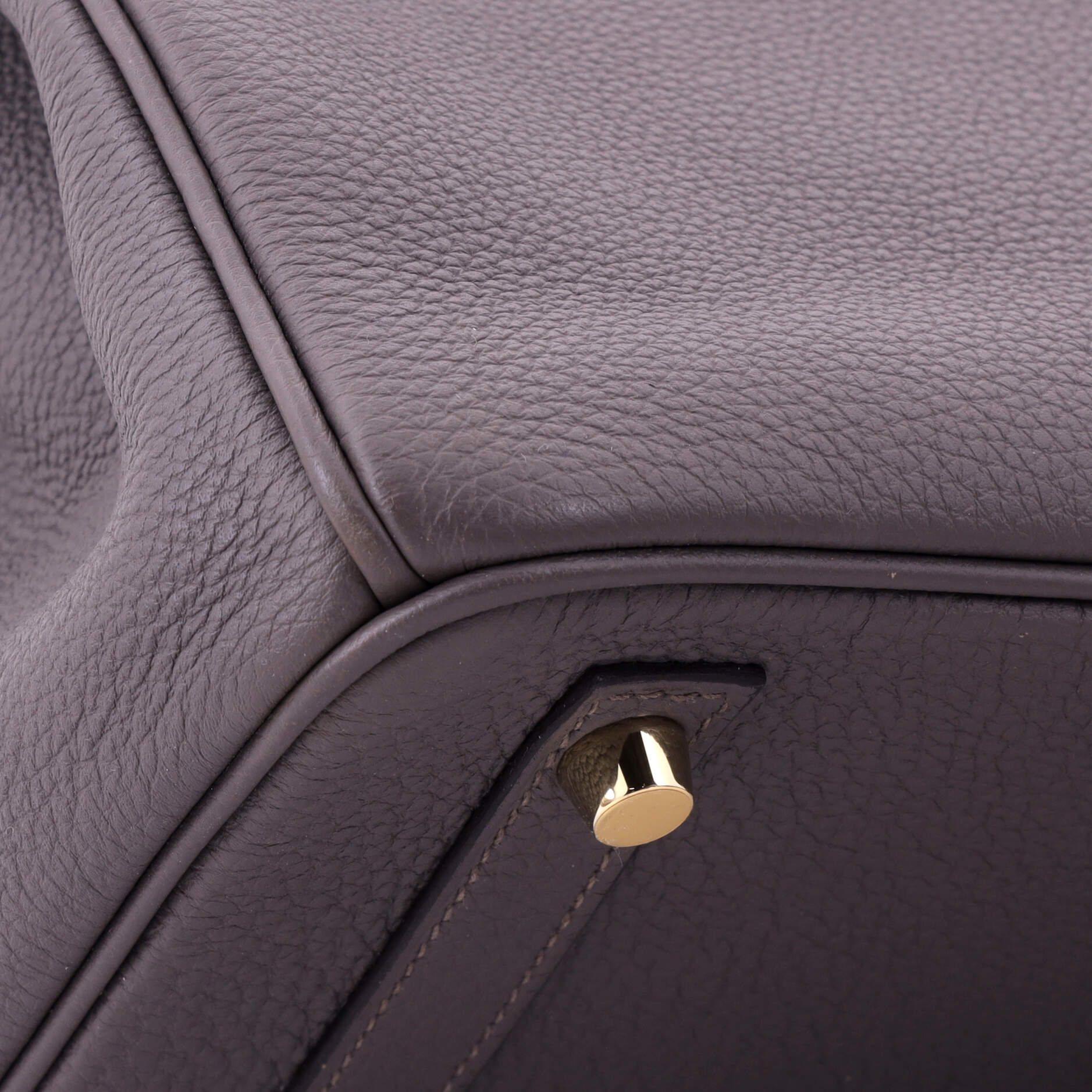 Birkin Handbag Grey Togo with Gold Hardware 30 - Image 7