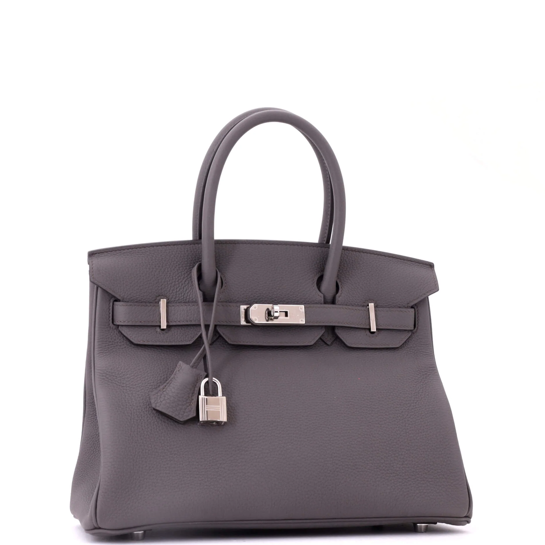 Birkin Handbag Grey Togo with Palladium Hardware 30 - Image 3