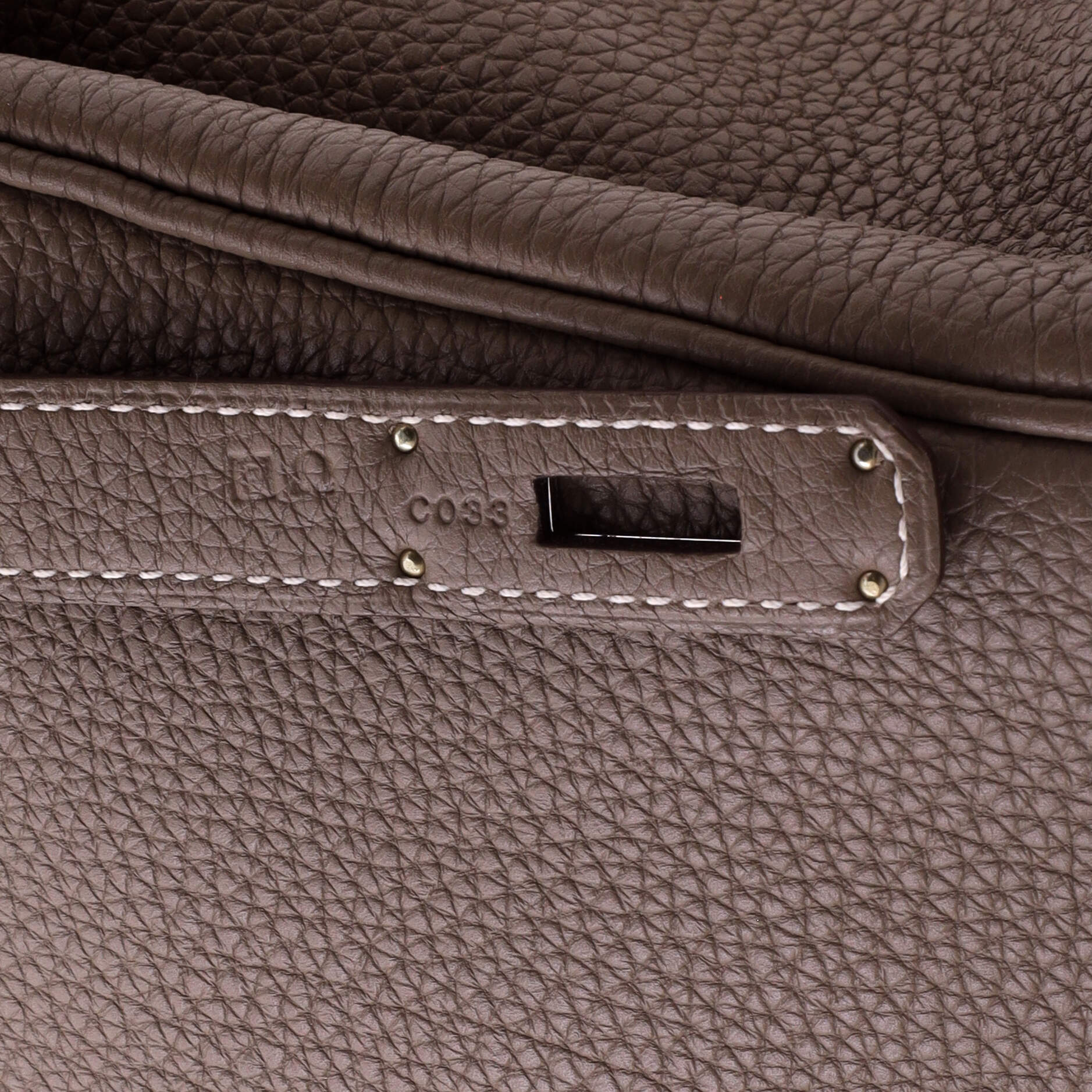 Birkin Handbag Grey Togo with Palladium Hardware 35 - Image 8
