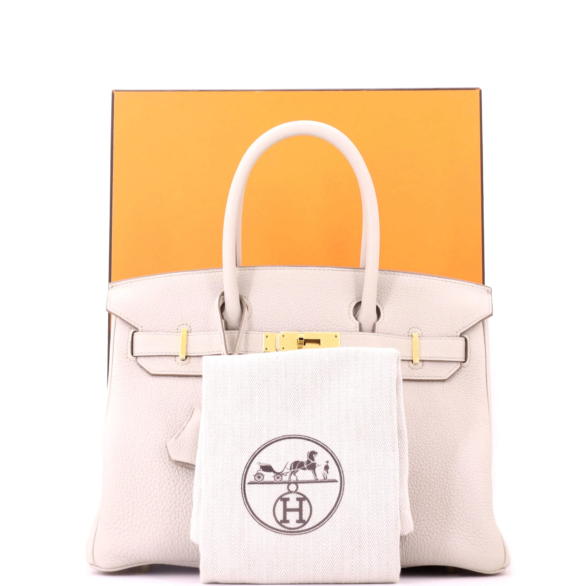 Birkin Handbag Light Togo with Gold Hardware 30 - Image 2