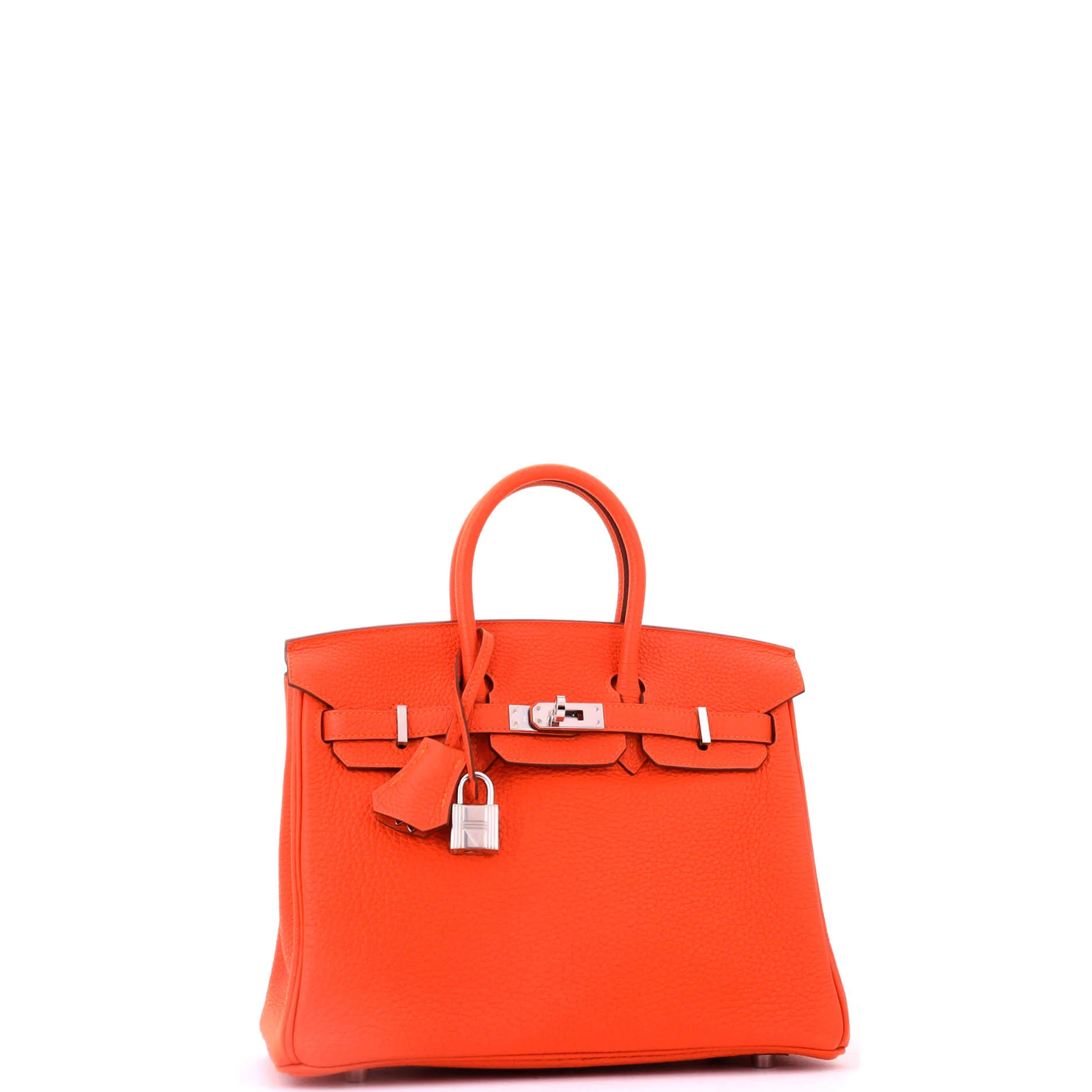 Birkin Handbag Feu Togo with Palladium Hardware 25 - Image 3