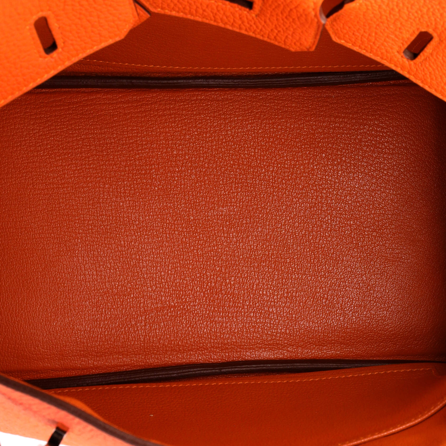 Birkin Handbag Feu Togo with Palladium Hardware 25 - Image 7