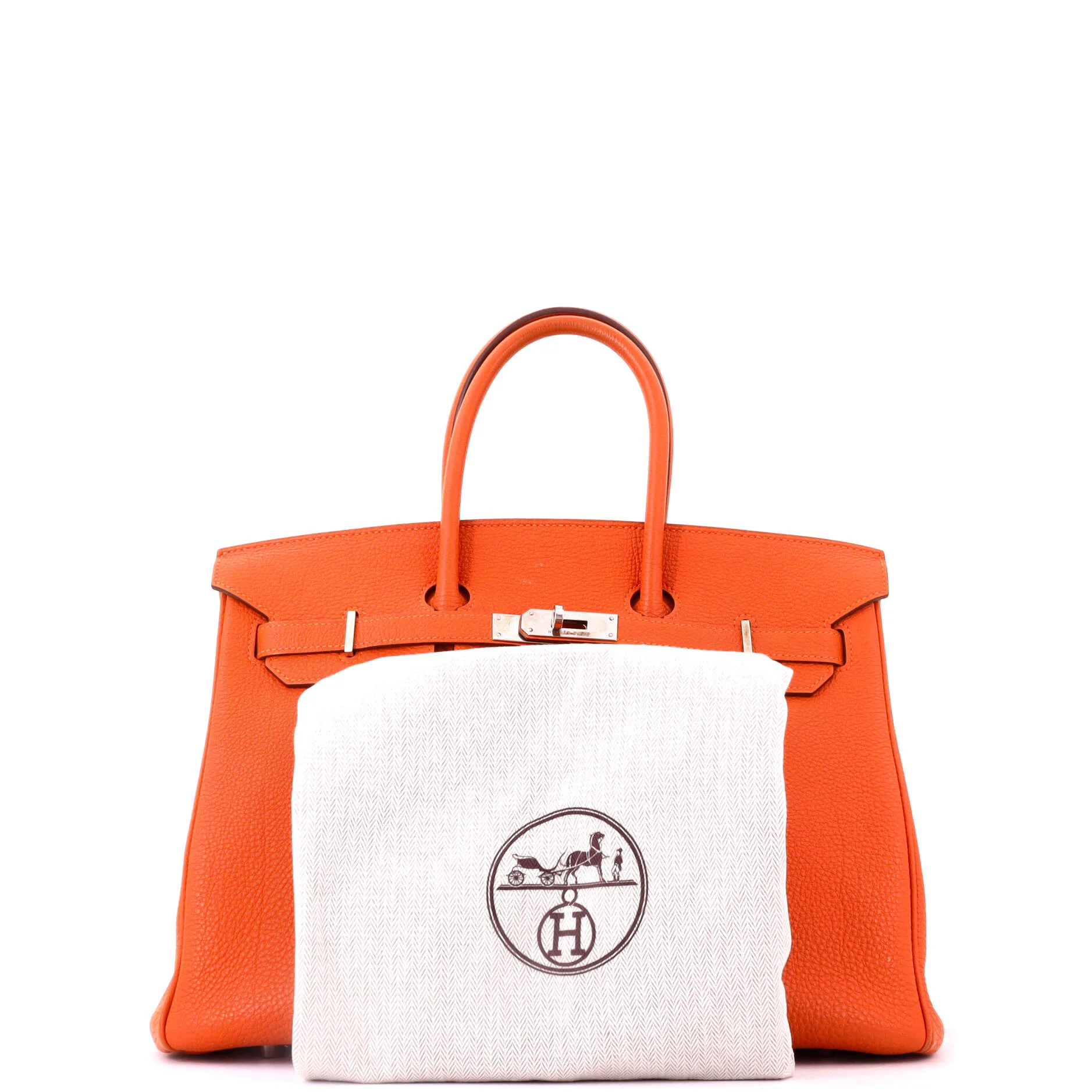 Birkin Handbag Potiron Togo with Palladium Hardware 35 - Image 2