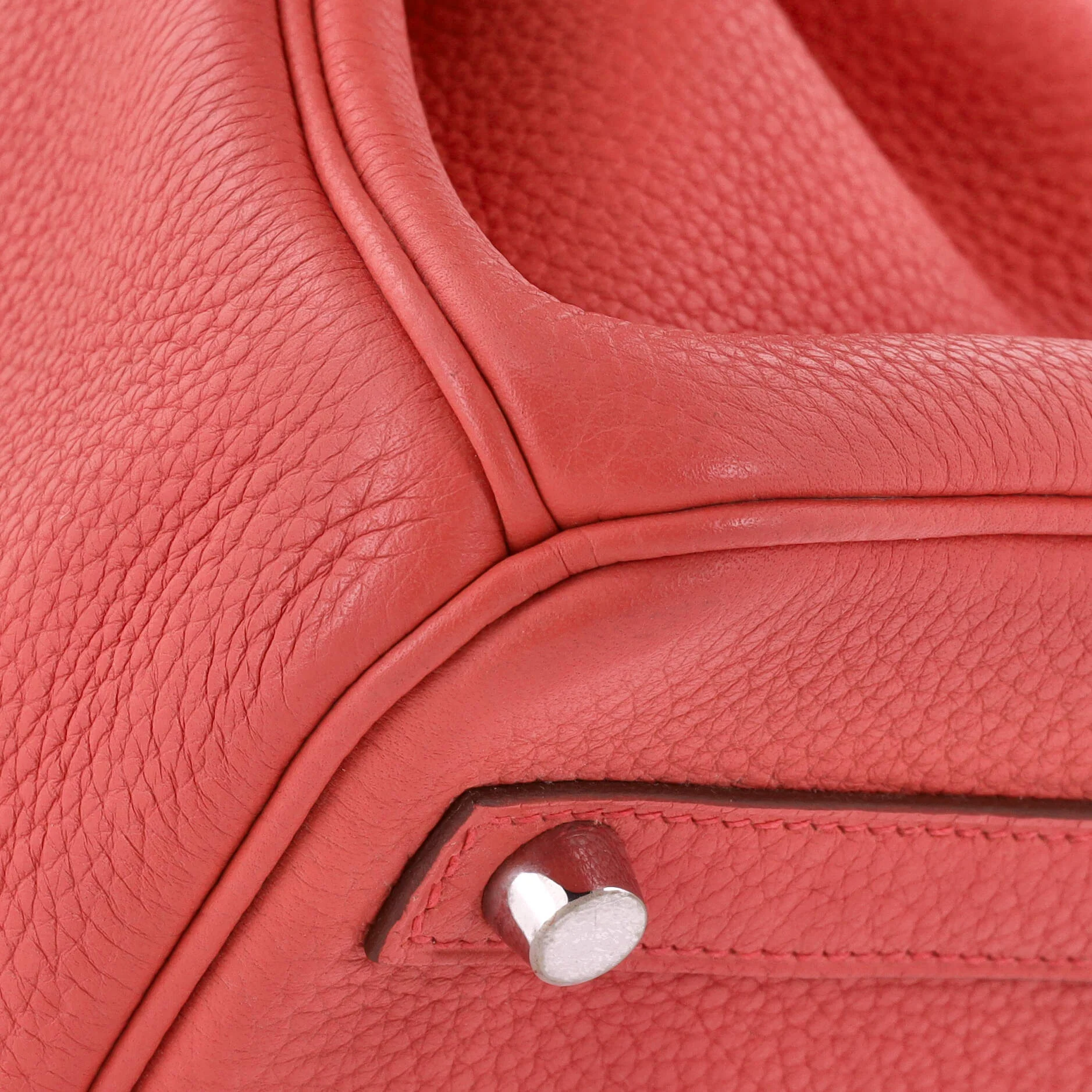 Birkin Handbag Bougainvillier Clemence with Palladium Hardware 30 - Image 8