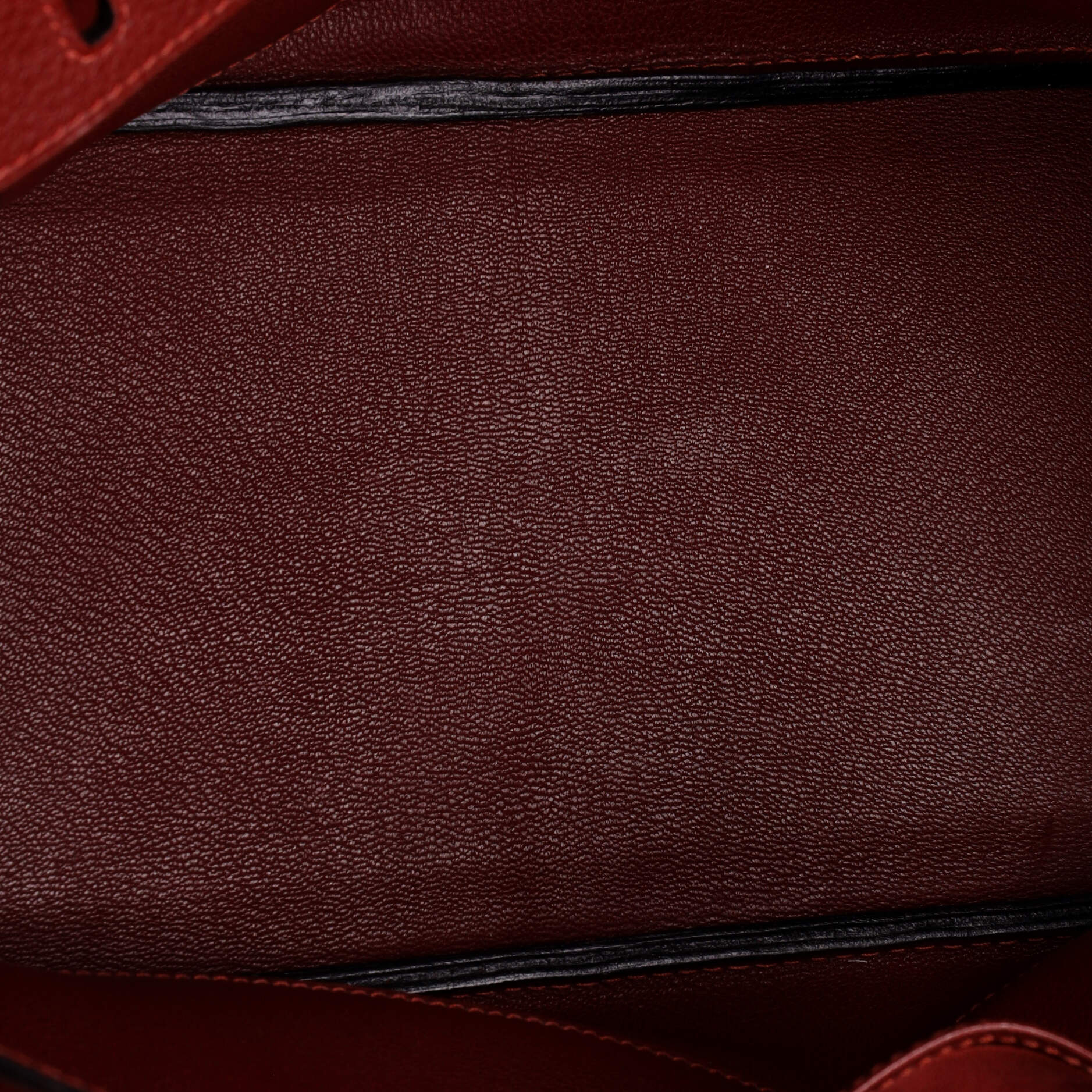 Birkin Handbag Rouge H Clemence with Palladium Hardware 30 - Image 7