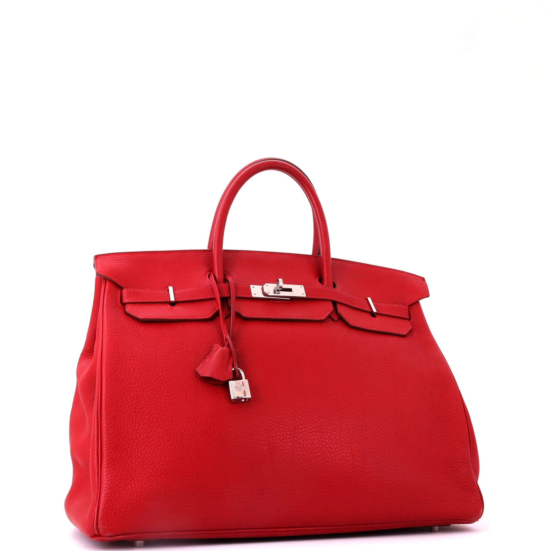 Birkin Handbag Rouge Vif Clemence with Palladium Hardware 40 - Image 2