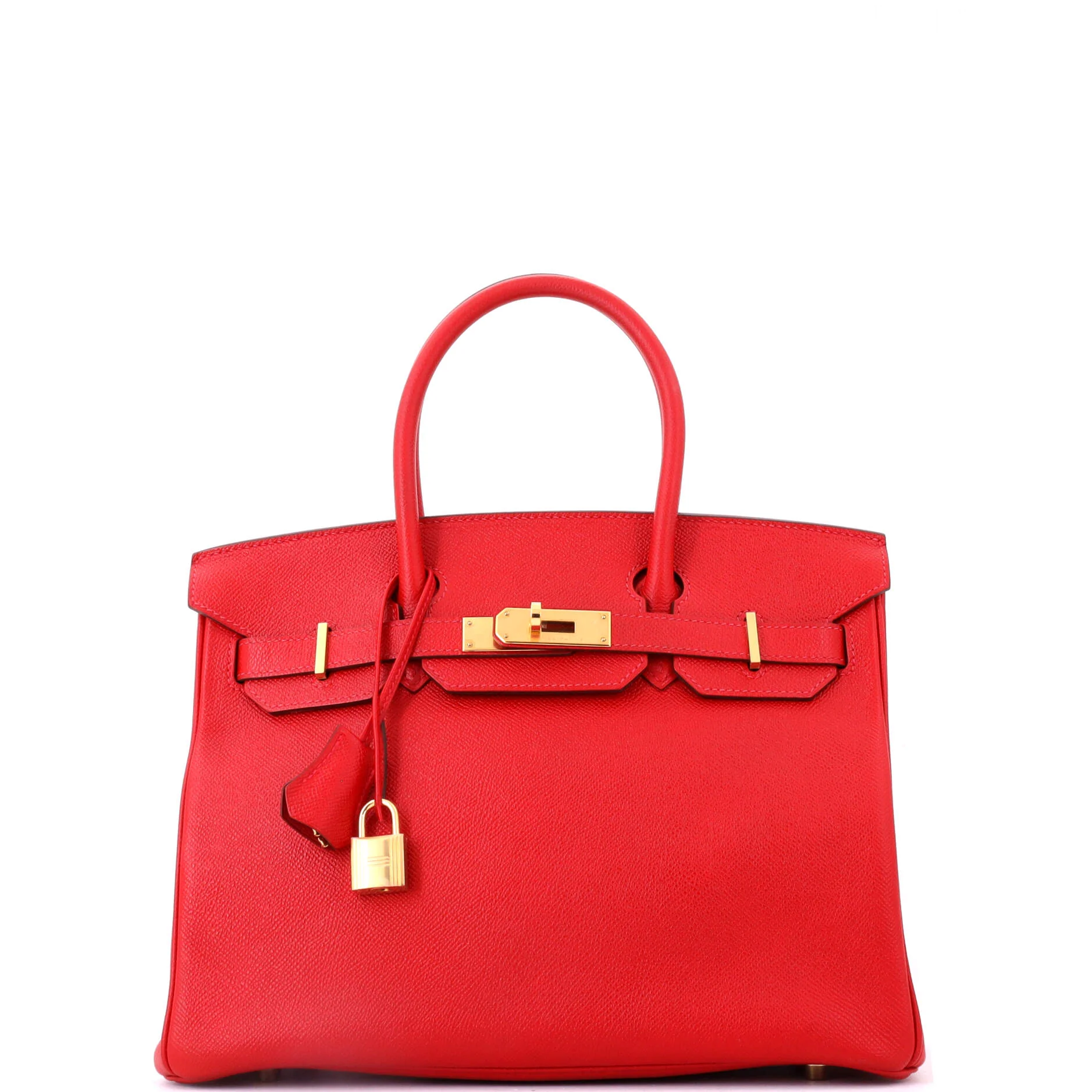 Birkin Handbag Rouge Vif Epsom with Gold Hardware 30