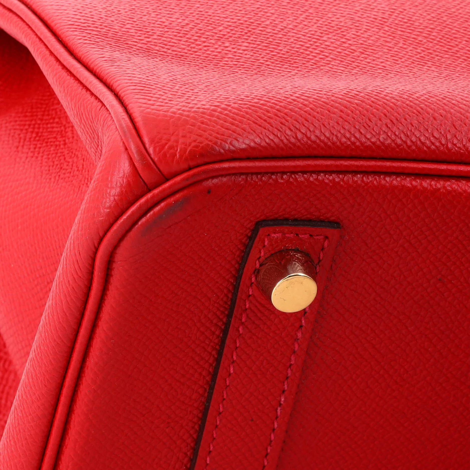 Birkin Handbag Rouge Vif Epsom with Gold Hardware 30 - Image 8