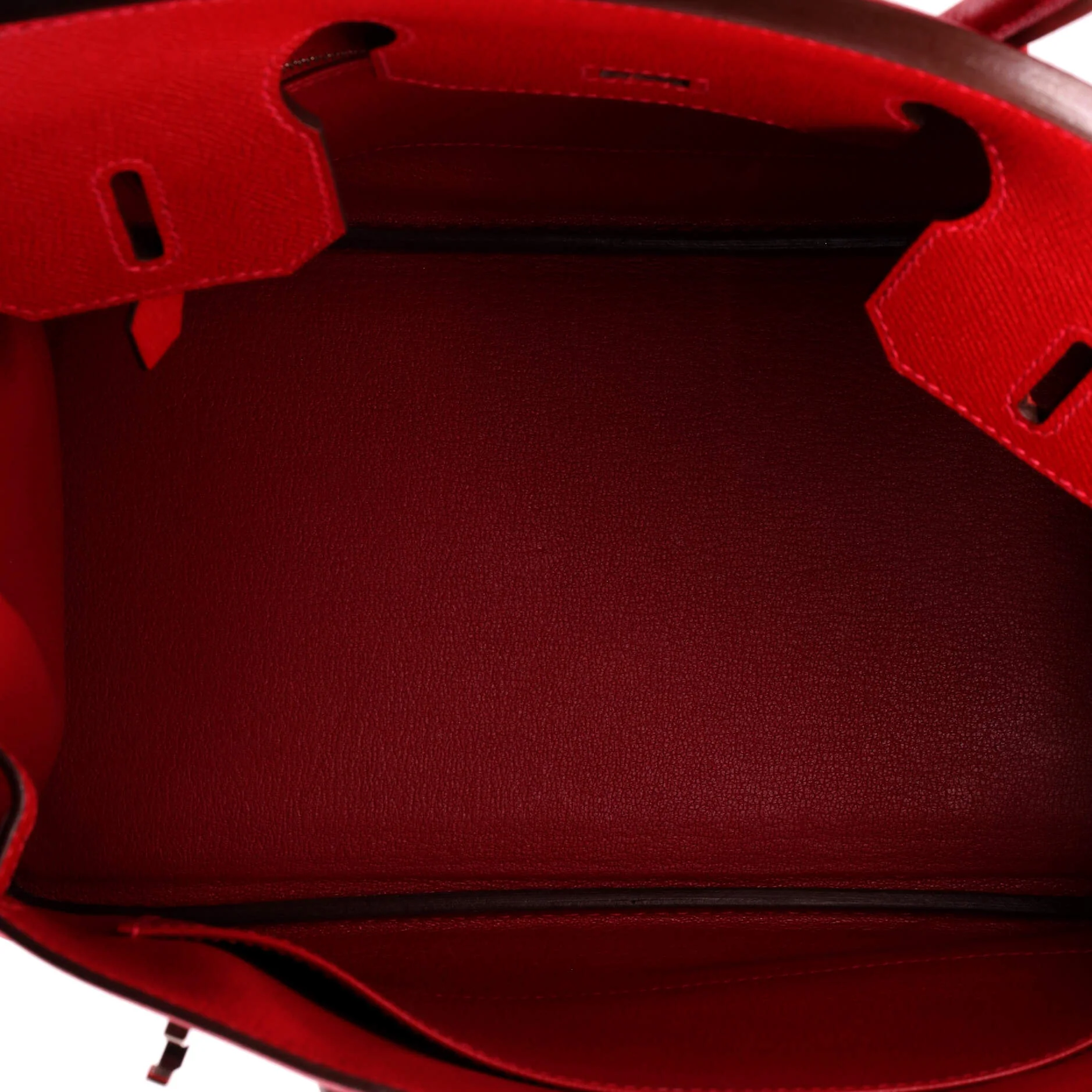 Birkin Handbag Rouge Vif Epsom with Palladium Hardware 30 - Image 7