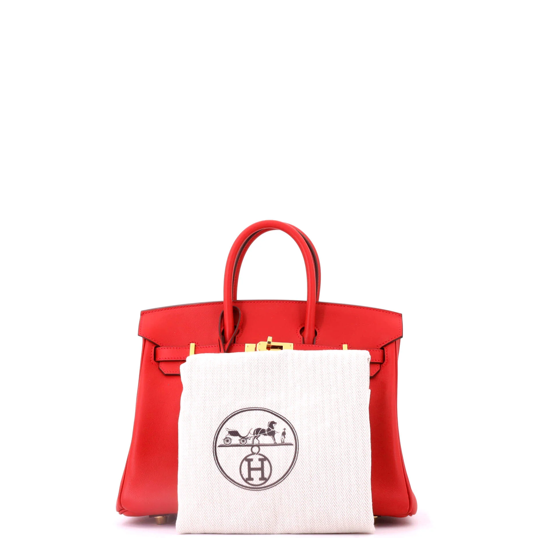 Birkin Handbag Rouge Casaque Swift with Gold Hardware 25 - Image 2