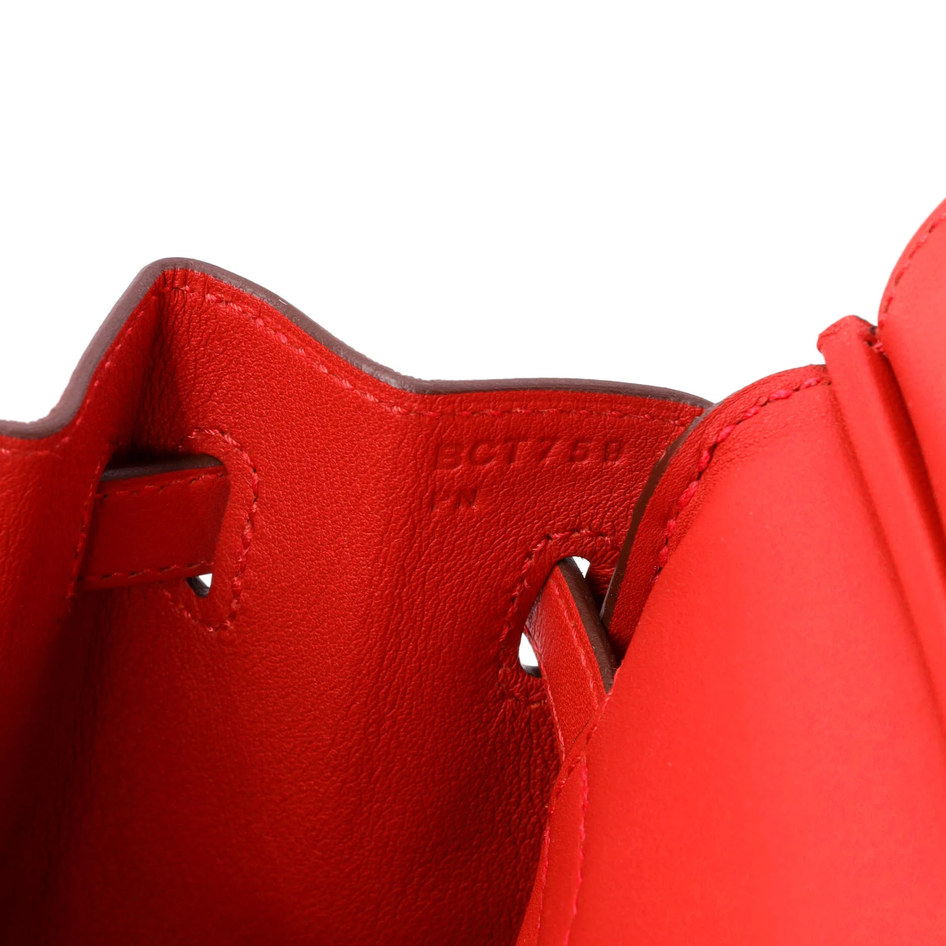 Birkin Handbag Rouge Casaque Swift with Gold Hardware 25 - Image 8