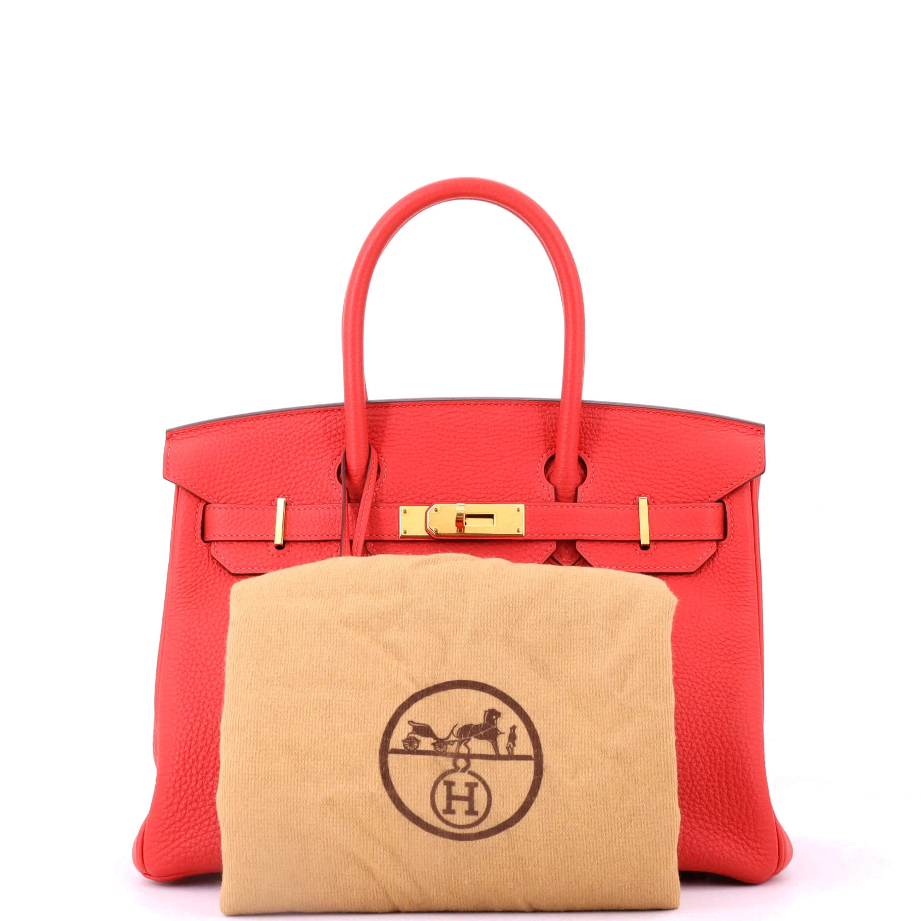 Birkin Handbag Vermillon Togo with Gold Hardware 30 - Image 2
