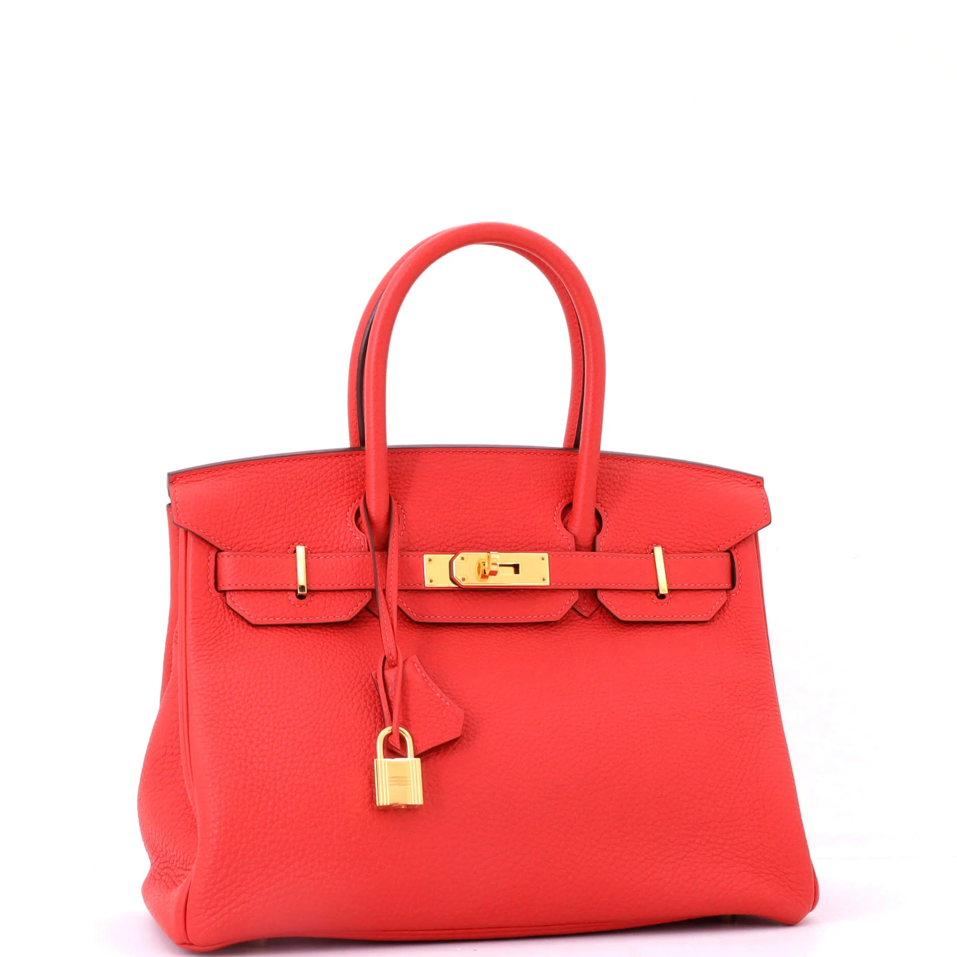 Birkin Handbag Vermillon Togo with Gold Hardware 30 - Image 3