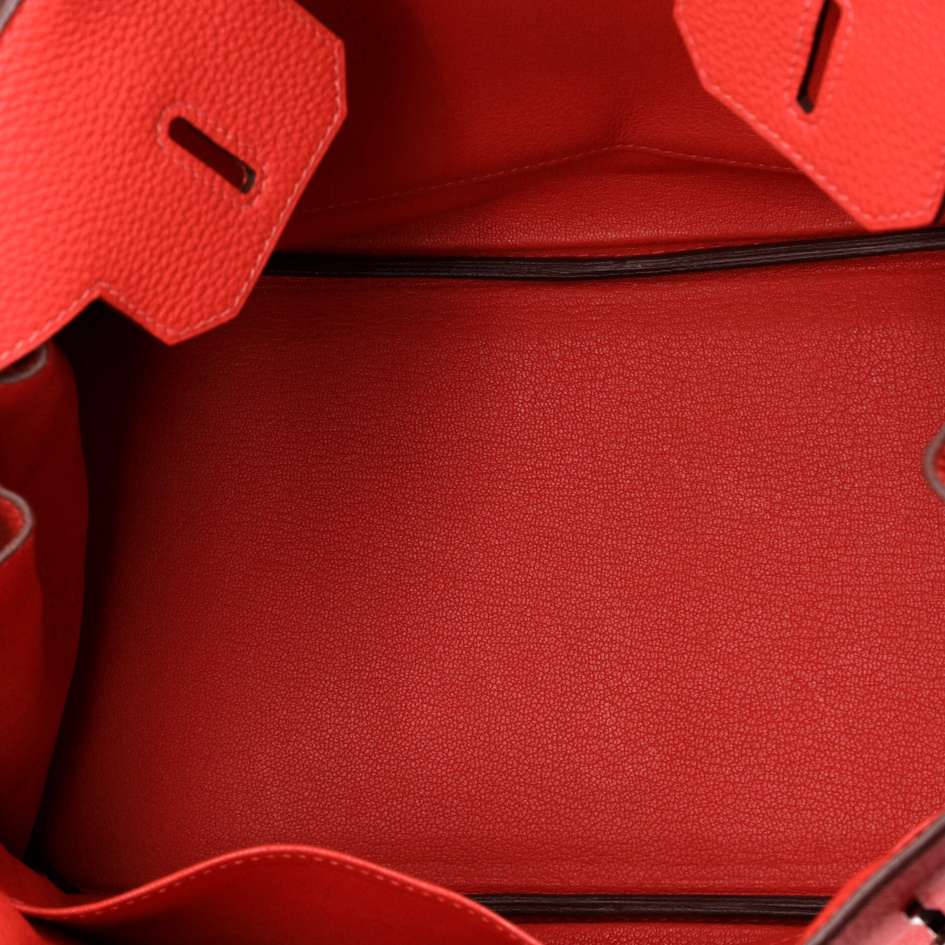 Birkin Handbag Rouge Pivoine Togo with Palladium Hardware 30 - Image 5