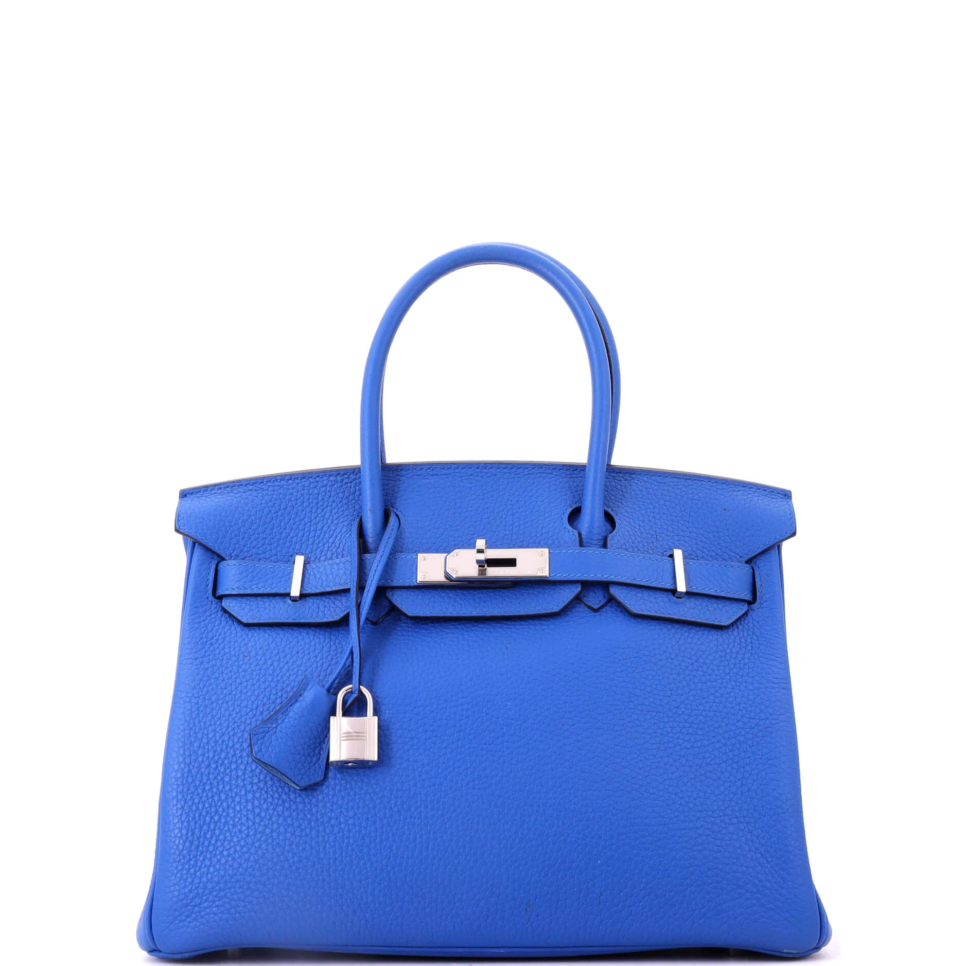 Birkin Handbag Verso Clemence with Palladium Hardware 30