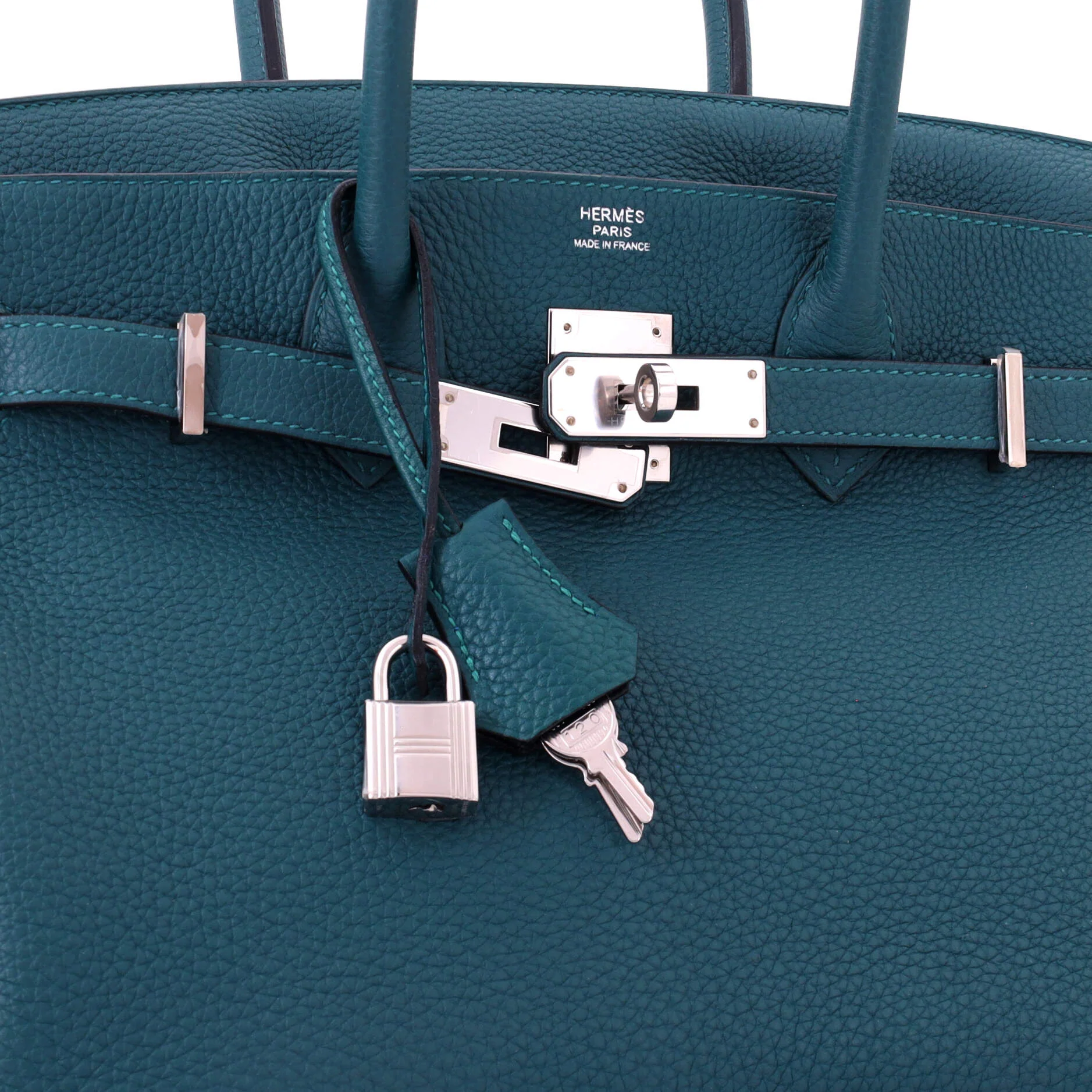 Birkin Handbag Verso Togo with Palladium Hardware 30 - Image 7