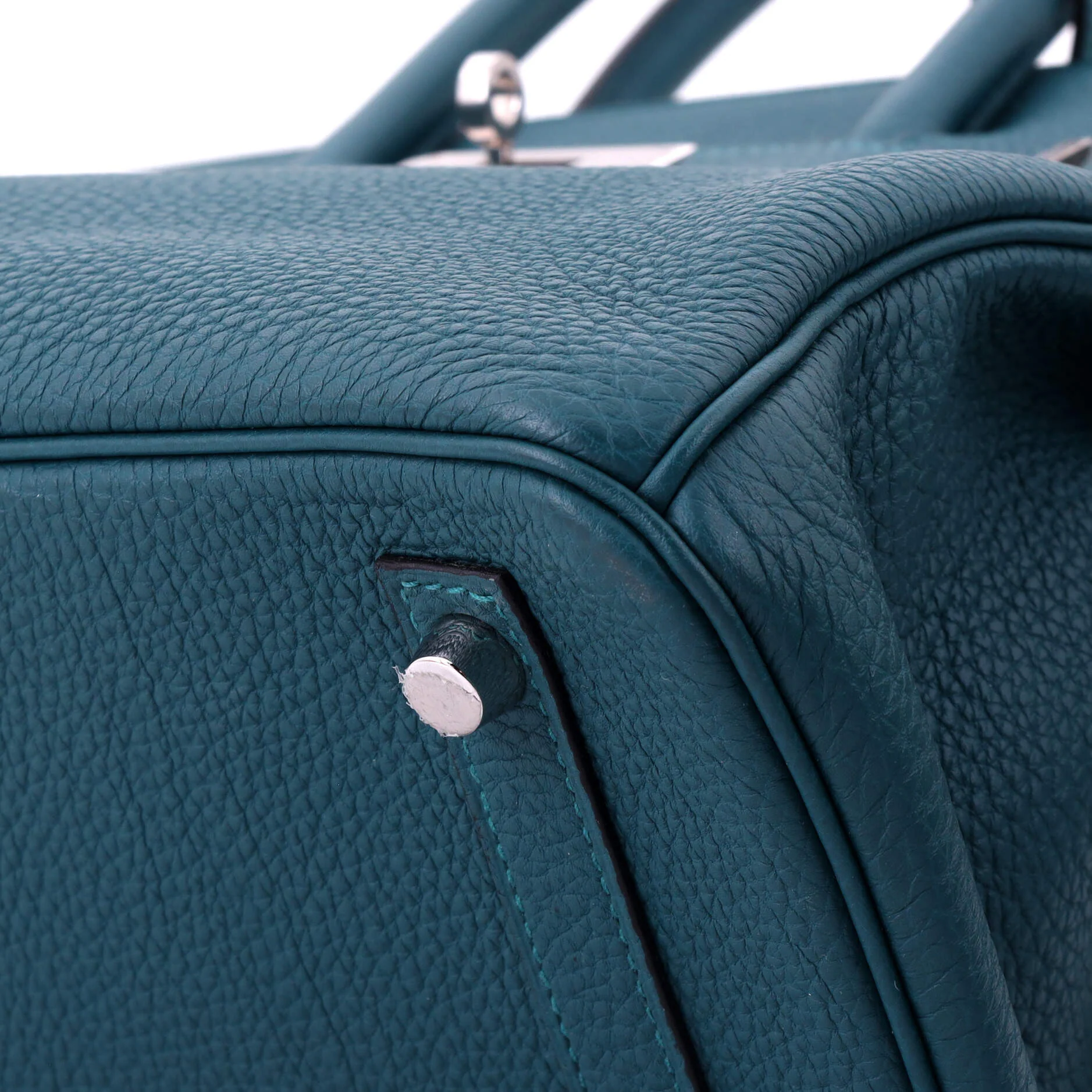 Birkin Handbag Verso Togo with Palladium Hardware 30 - Image 8