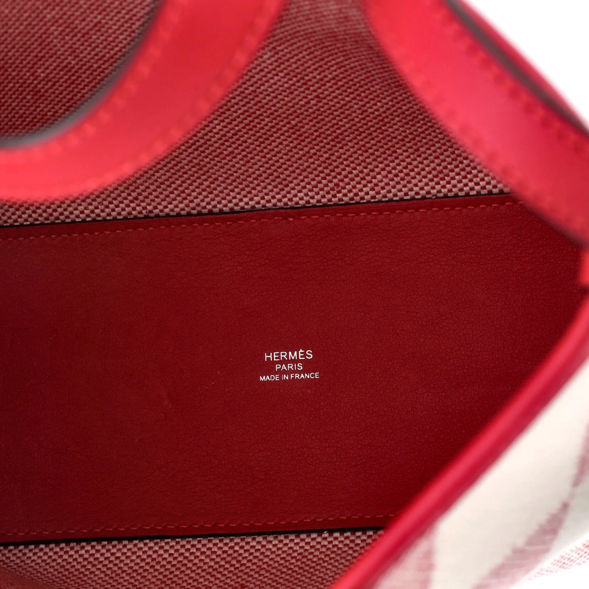 Cabas H en Biais Tote Canvas with Leather 27 - Image 5