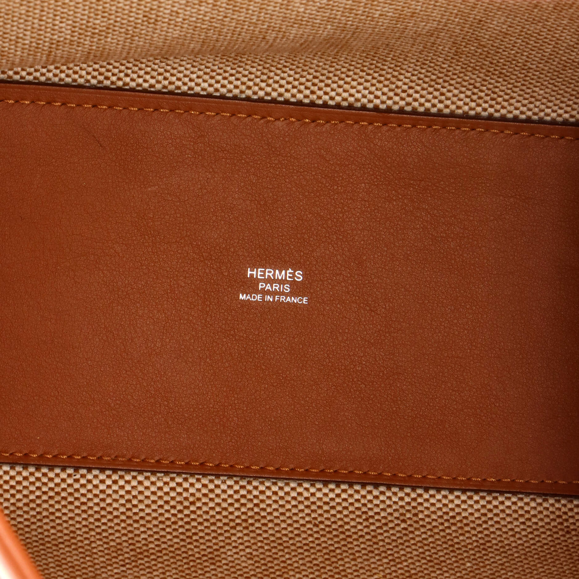 Cabas H en Biais Tote Canvas with Leather 27 - Image 5