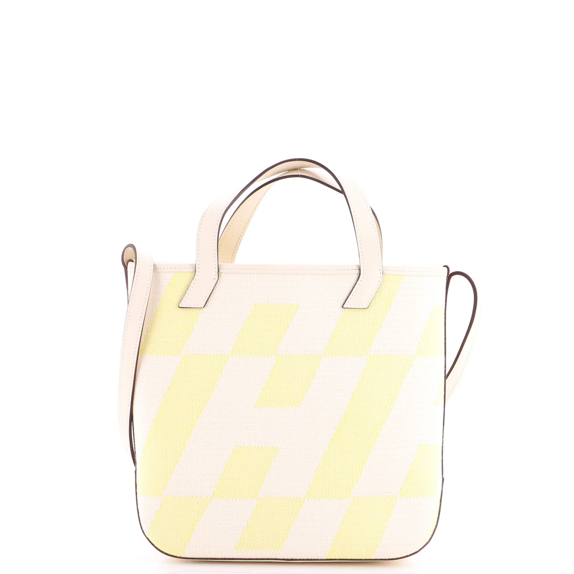 Cabas H en Biais Tote Canvas with Leather 27 - Image 3