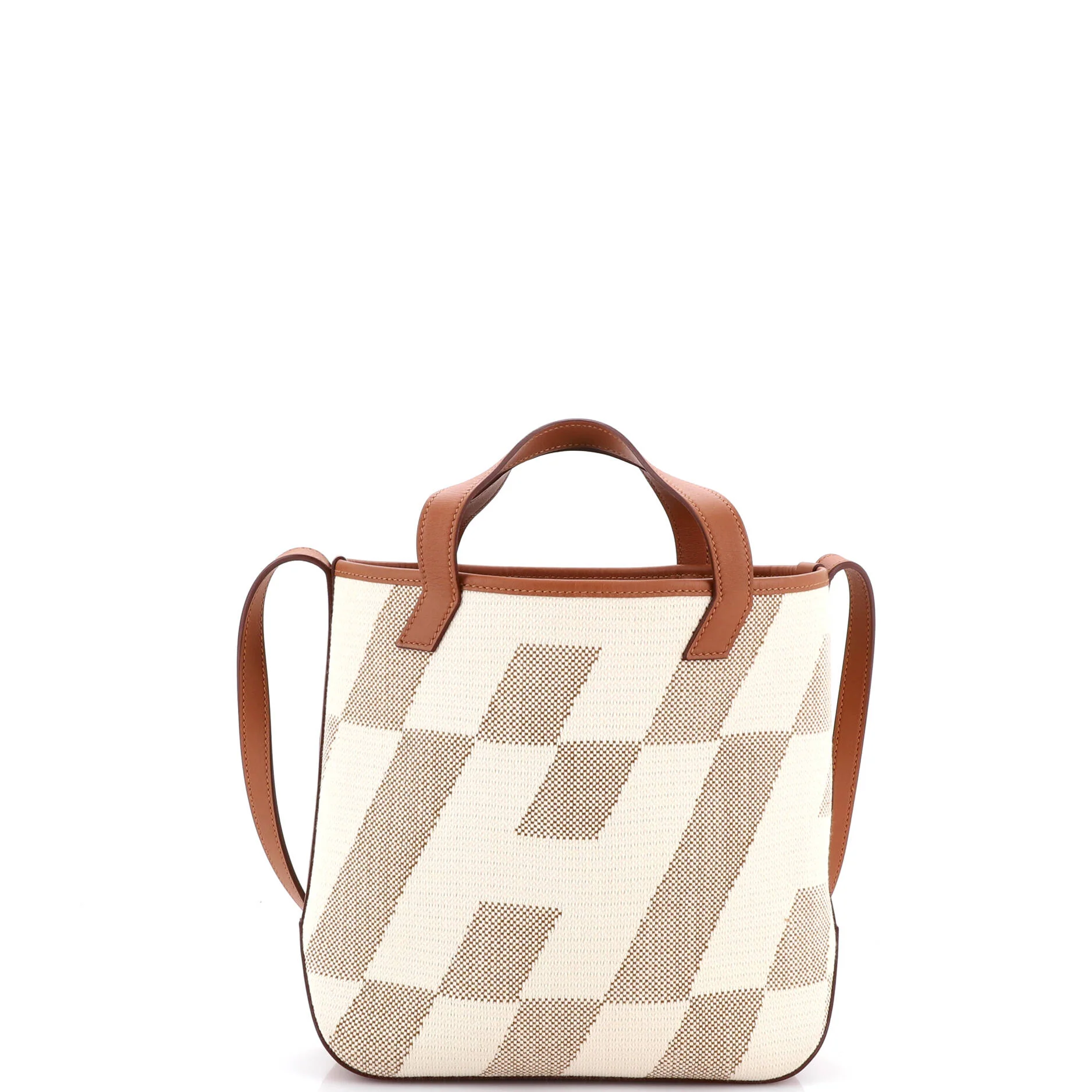 Cabas H en Biais Tote Canvas with Leather 27 - Image 3