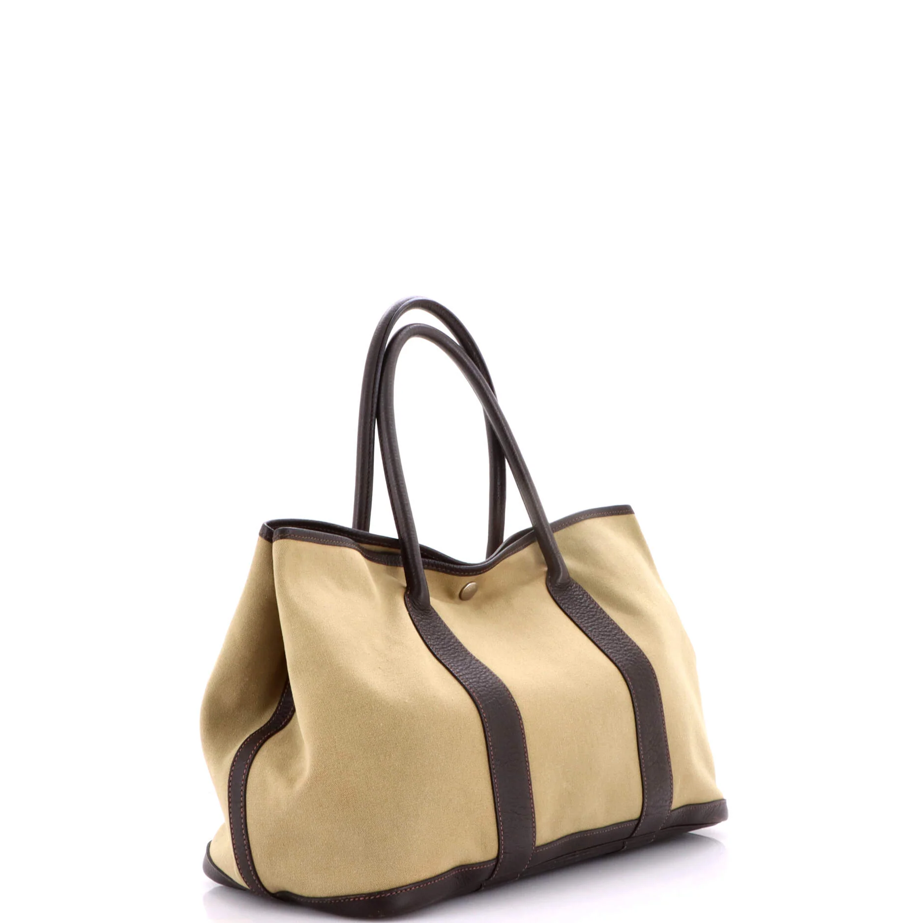 Garden Party Tote Toile and Leather 36 - Image 2