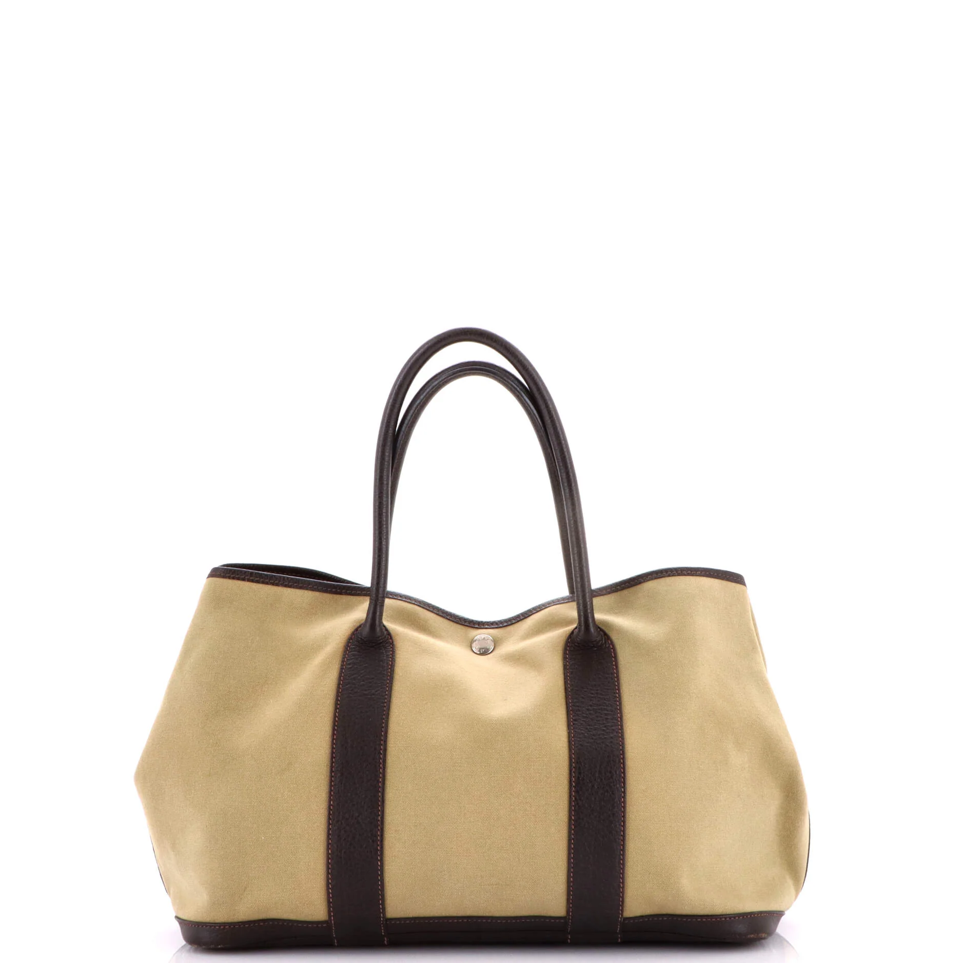 Garden Party Tote Toile and Leather 36 - Image 3