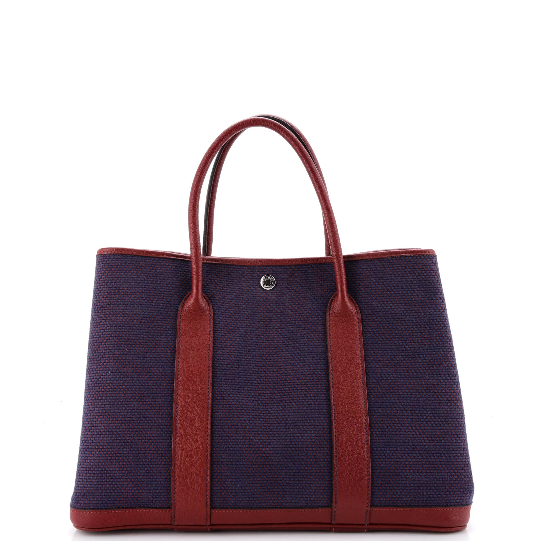 Garden Party Tote Toile and Leather 36 - Image 3