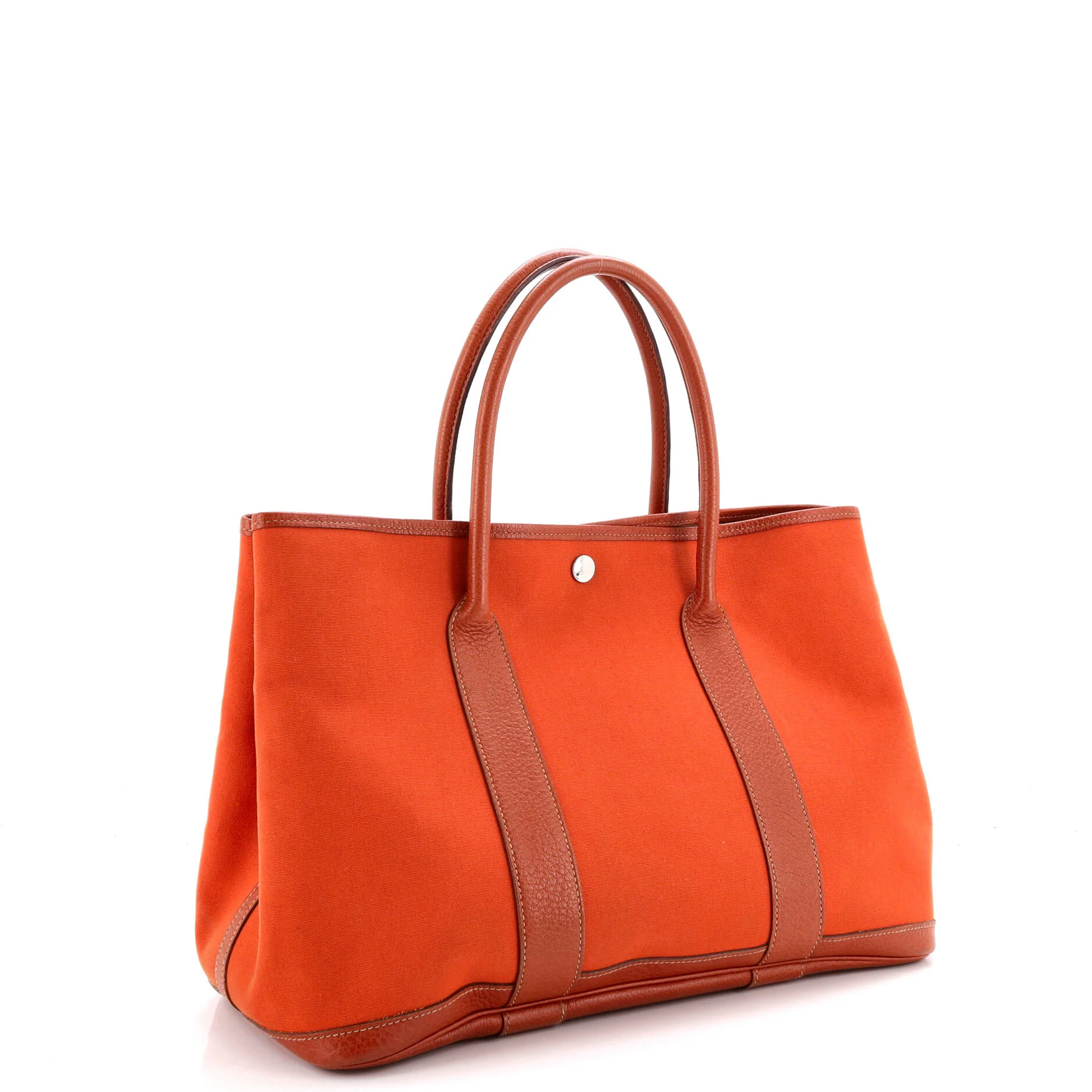 Garden Party Tote Toile and Leather 36 - Image 2