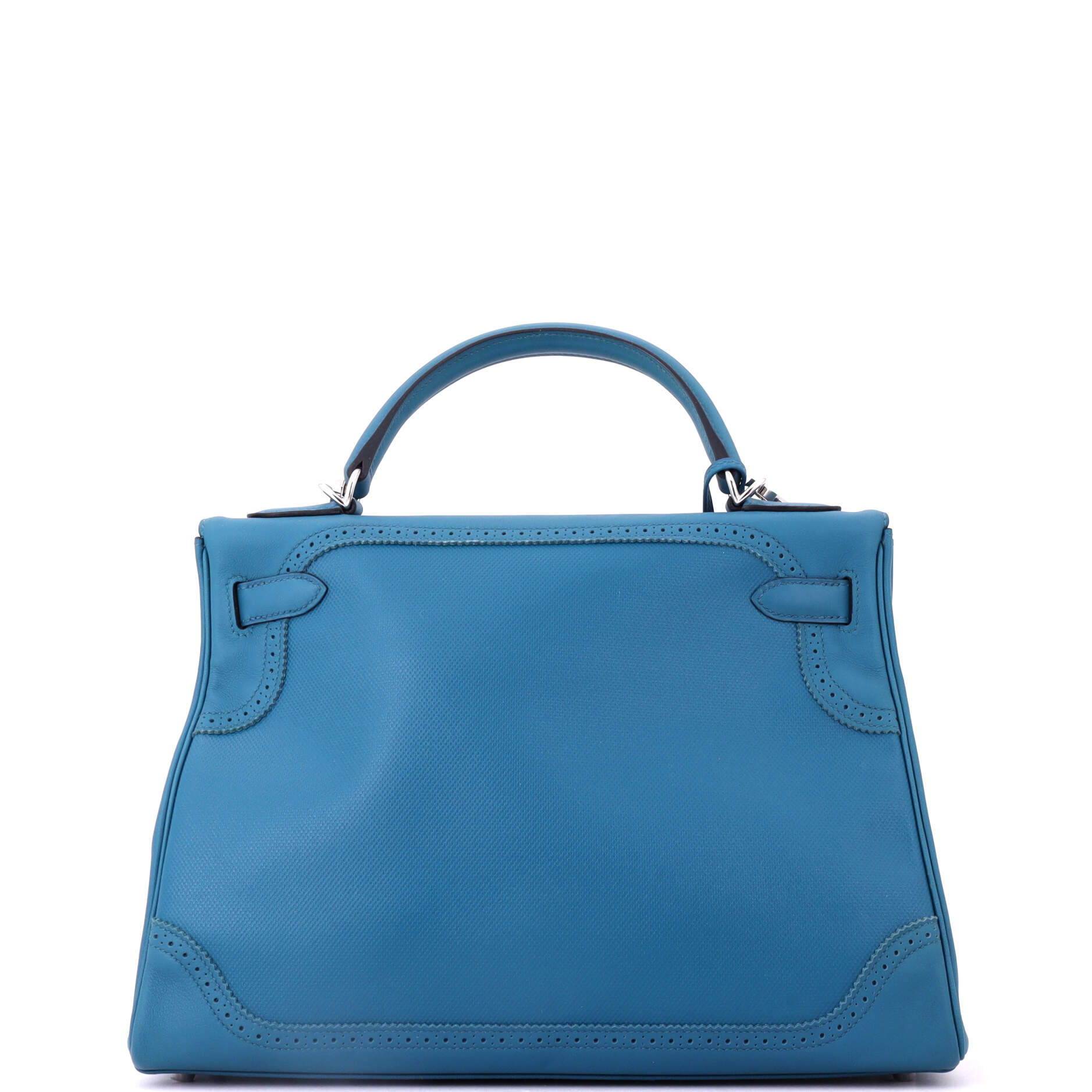 Kelly Ghillies Handbag Colvert Grain d'H and Swift with Palladium Hardware 32 - Image 4