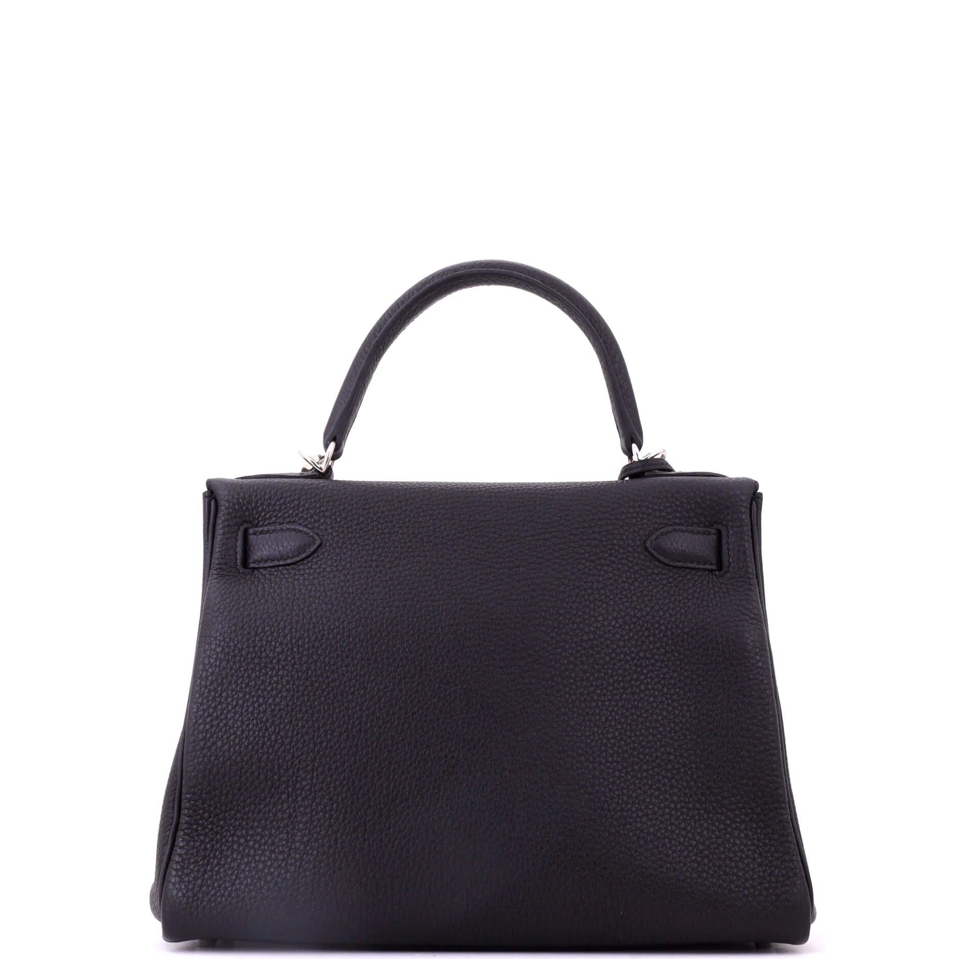 Kelly Handbag Noir Togo with Palladium Hardware 28 - Image 4