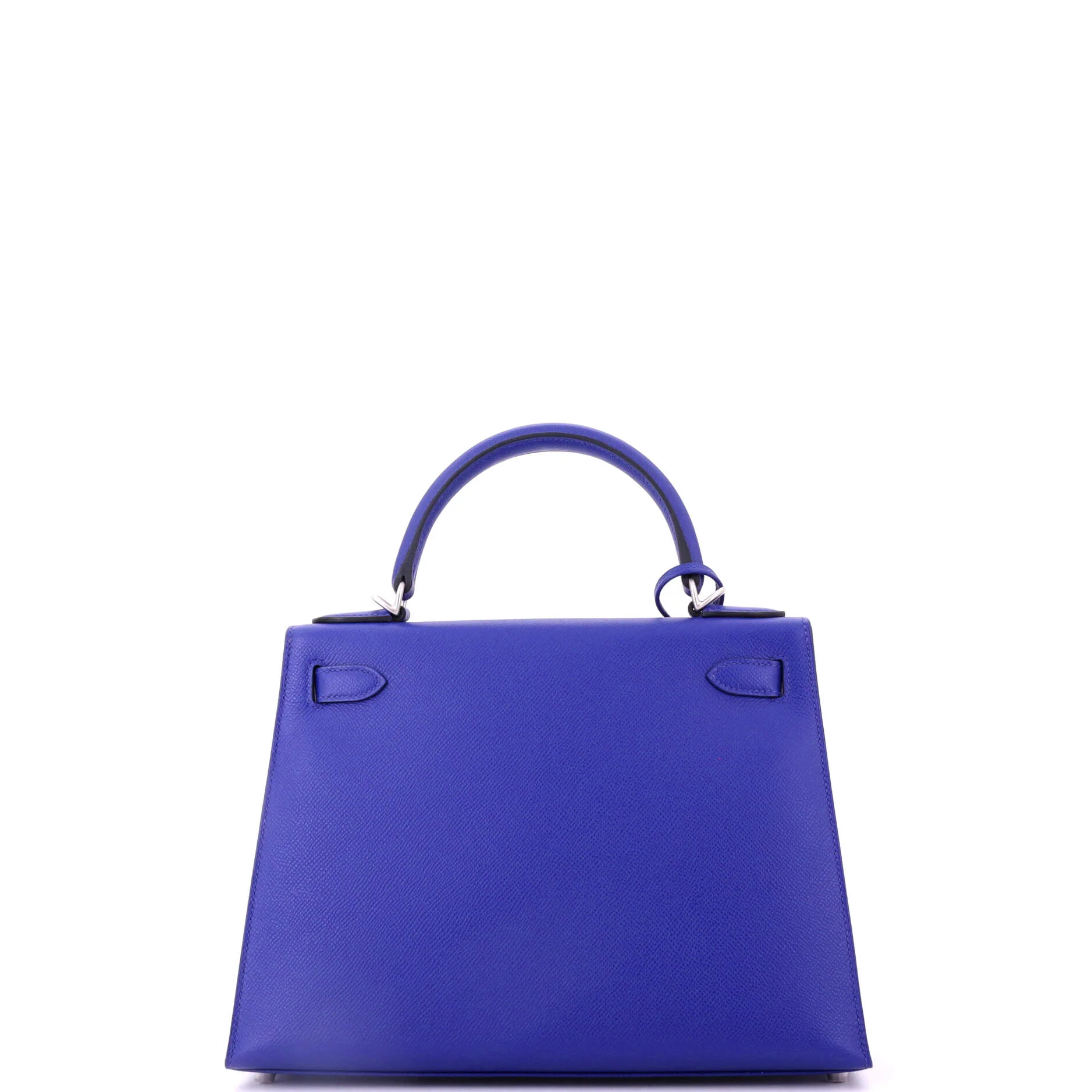 Kelly Handbag Bleu Electrique Epsom with Brushed Palladium Hardware 28 - Image 4