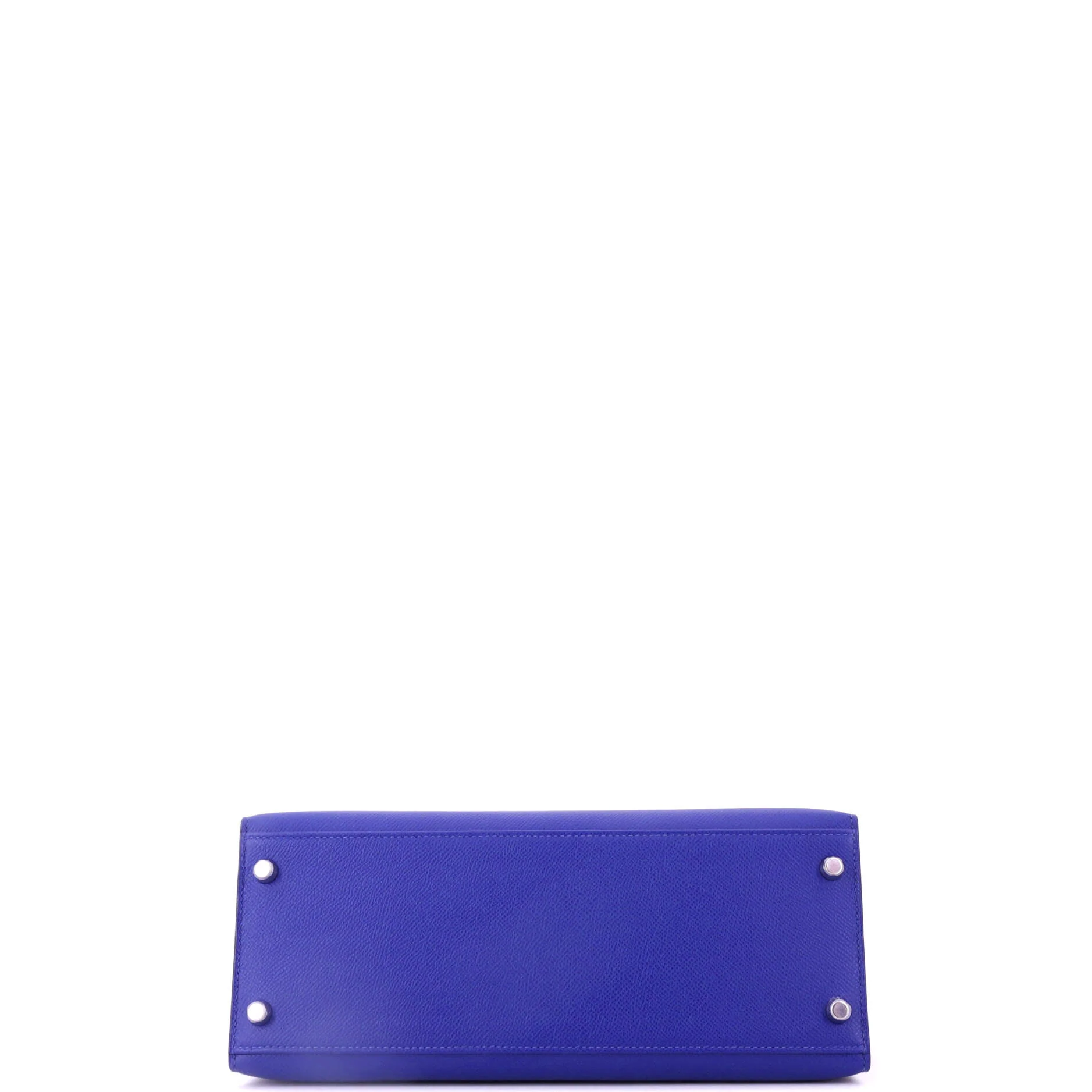 Kelly Handbag Bleu Electrique Epsom with Brushed Palladium Hardware 28 - Image 5