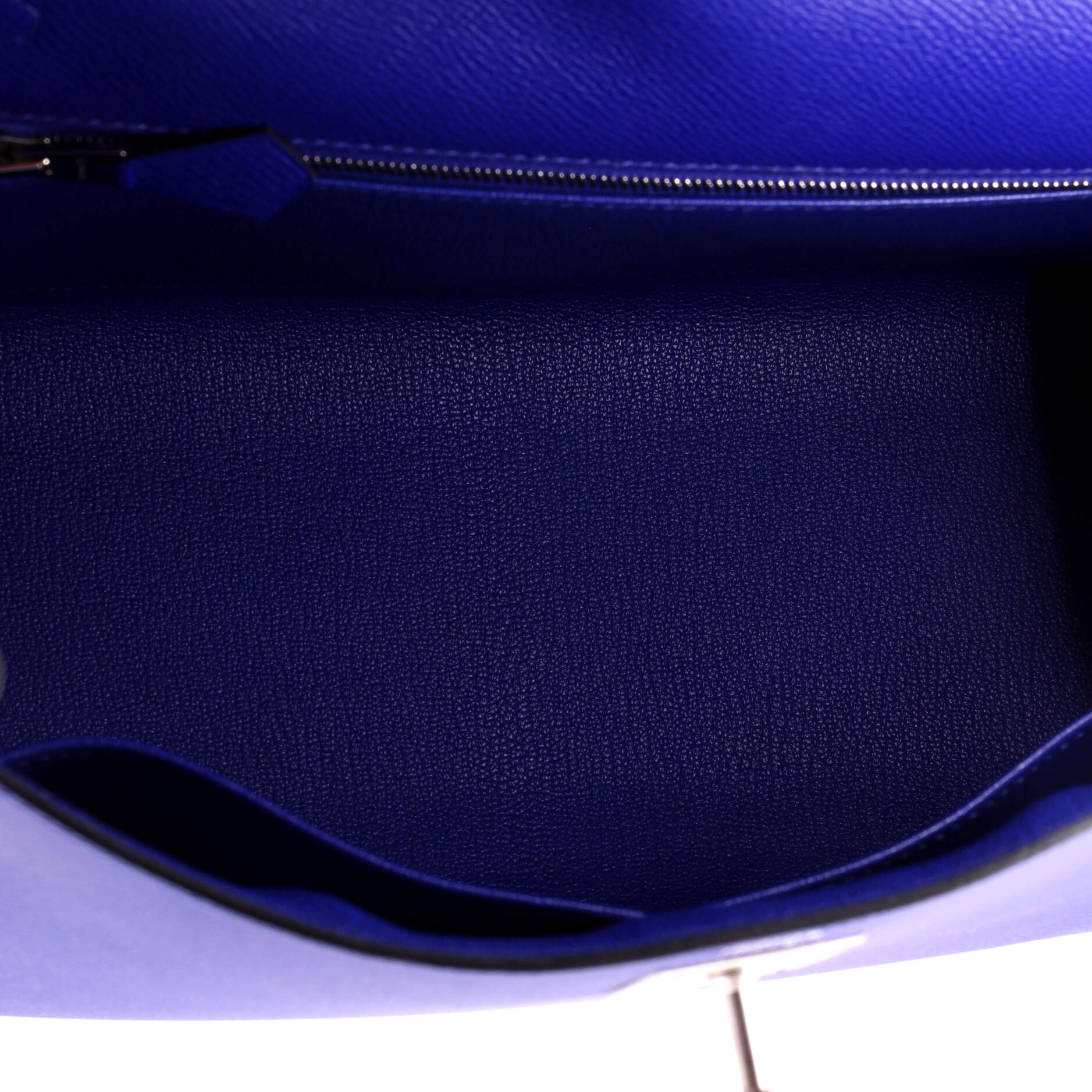 Kelly Handbag Bleu Electrique Epsom with Brushed Palladium Hardware 28 - Image 7