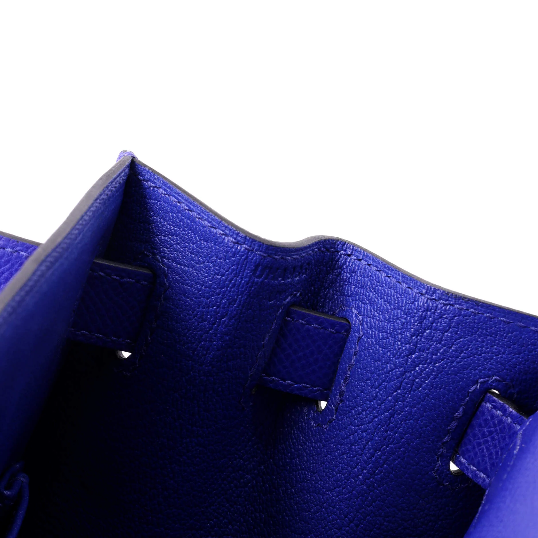 Kelly Handbag Bleu Electrique Epsom with Brushed Palladium Hardware 28 - Image 8