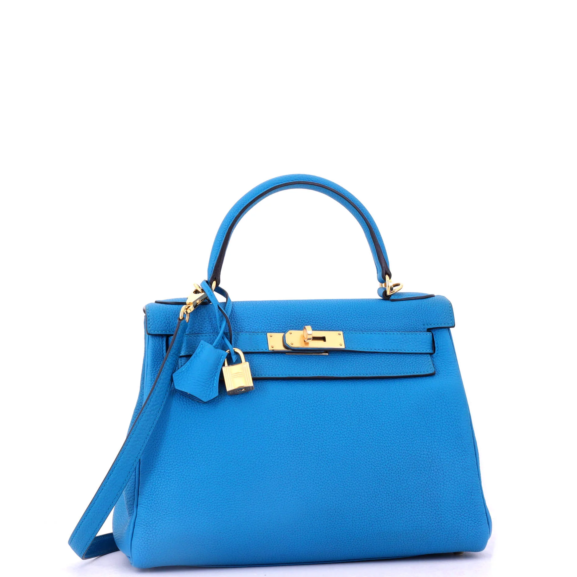 Kelly Handbag Bleu Zanzibar Togo with Gold Hardware 28 - Image 2