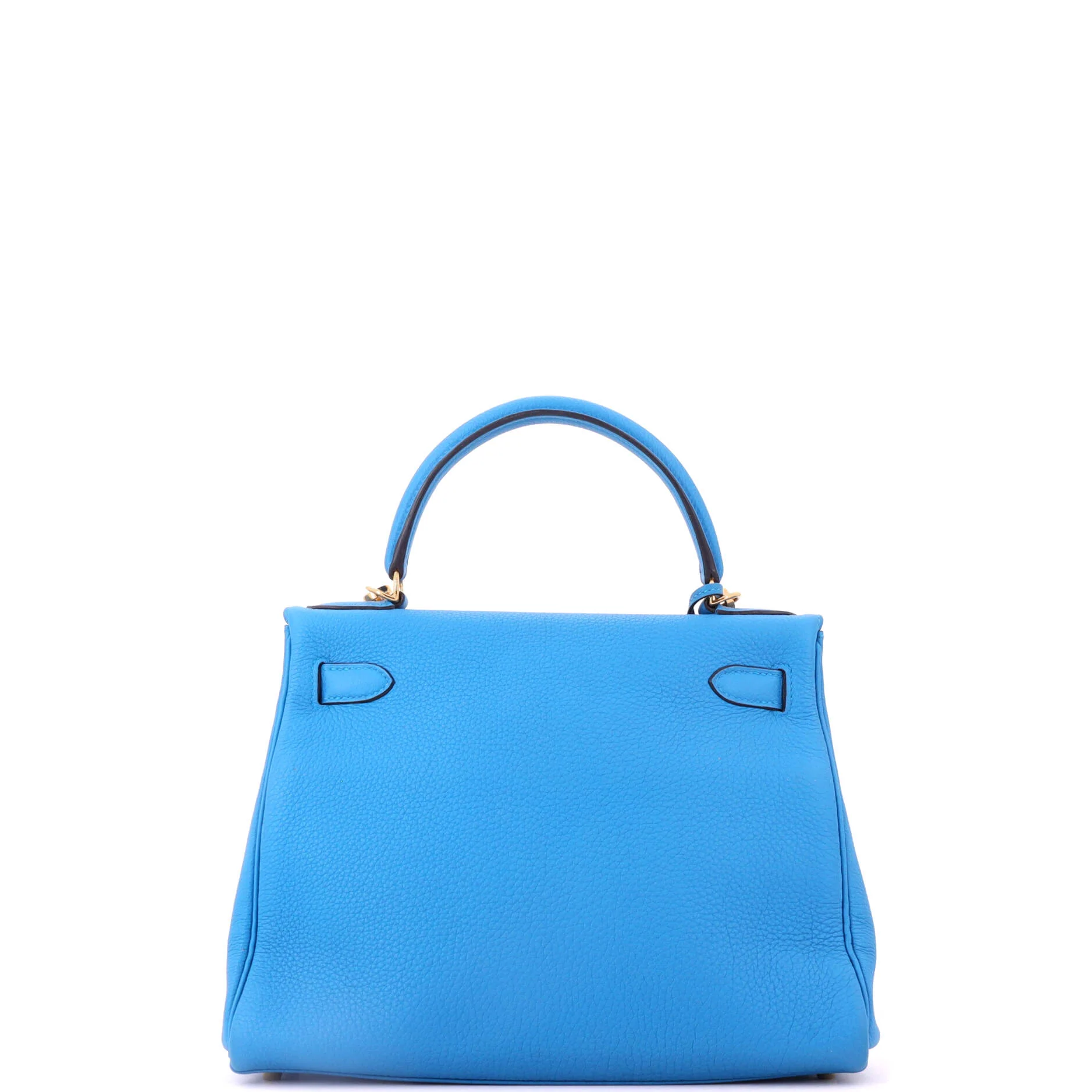 Kelly Handbag Bleu Zanzibar Togo with Gold Hardware 28 - Image 4
