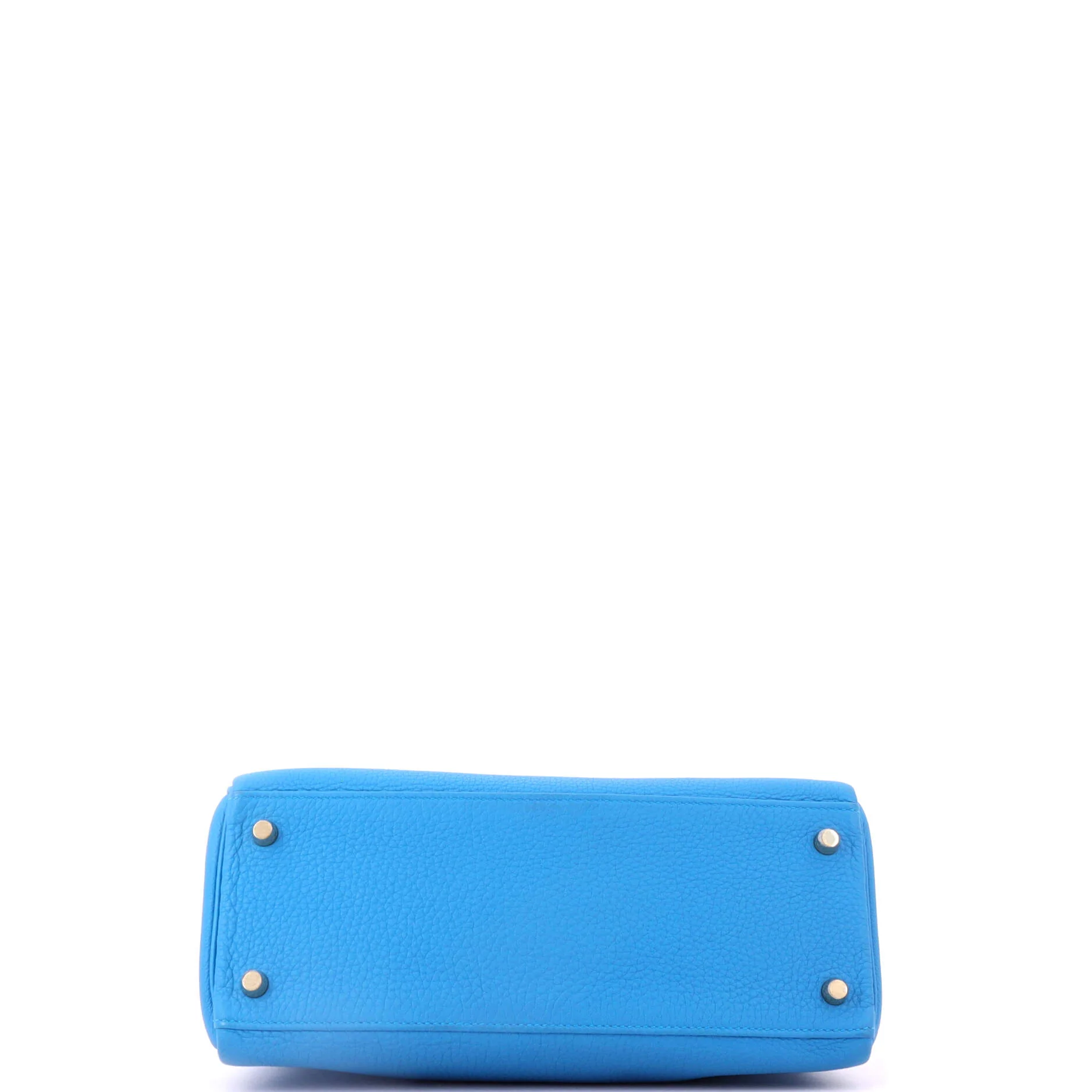 Kelly Handbag Bleu Zanzibar Togo with Gold Hardware 28 - Image 5