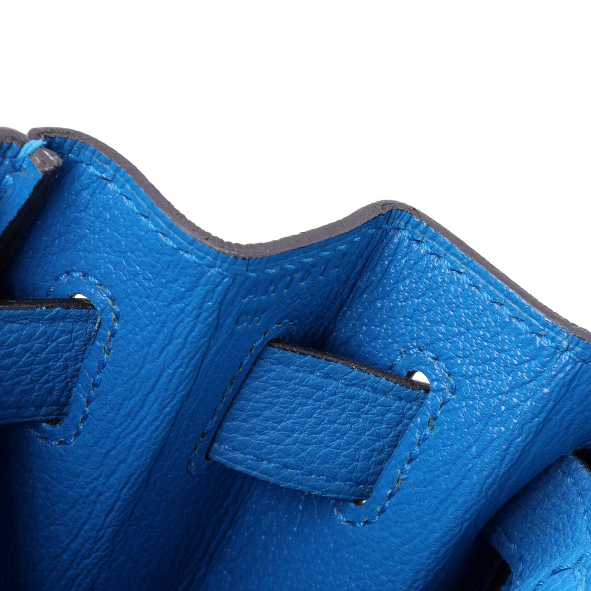 Kelly Handbag Bleu Zanzibar Togo with Gold Hardware 28 - Image 8