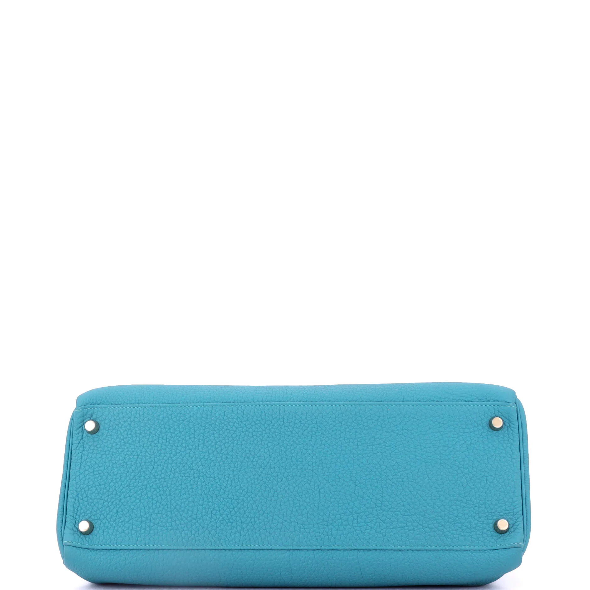 Kelly Handbag Turquoise Togo with Gold Hardware 35 - Image 5
