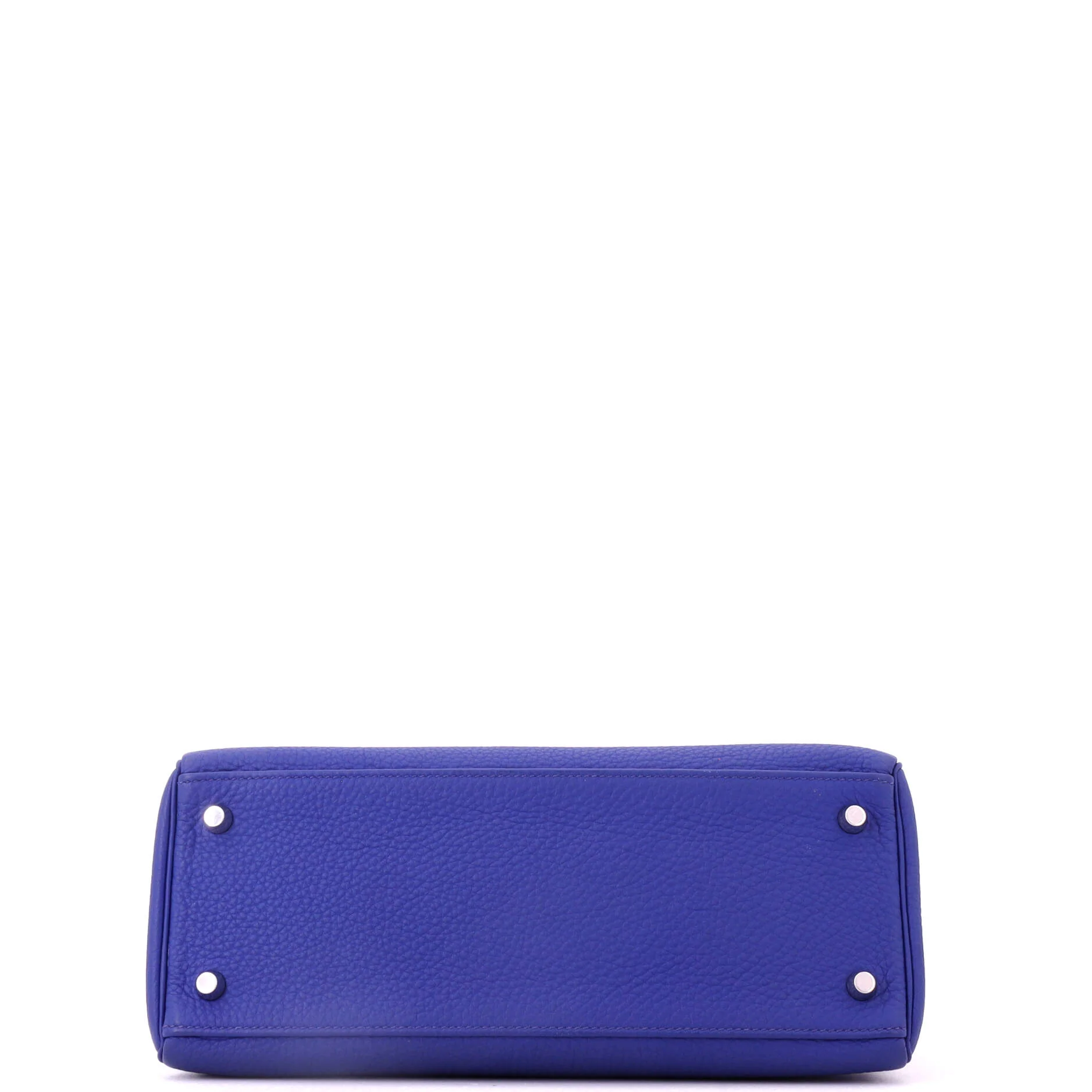 Kelly Handbag Bleu Electrique Togo with Palladium Hardware 28 - Image 5