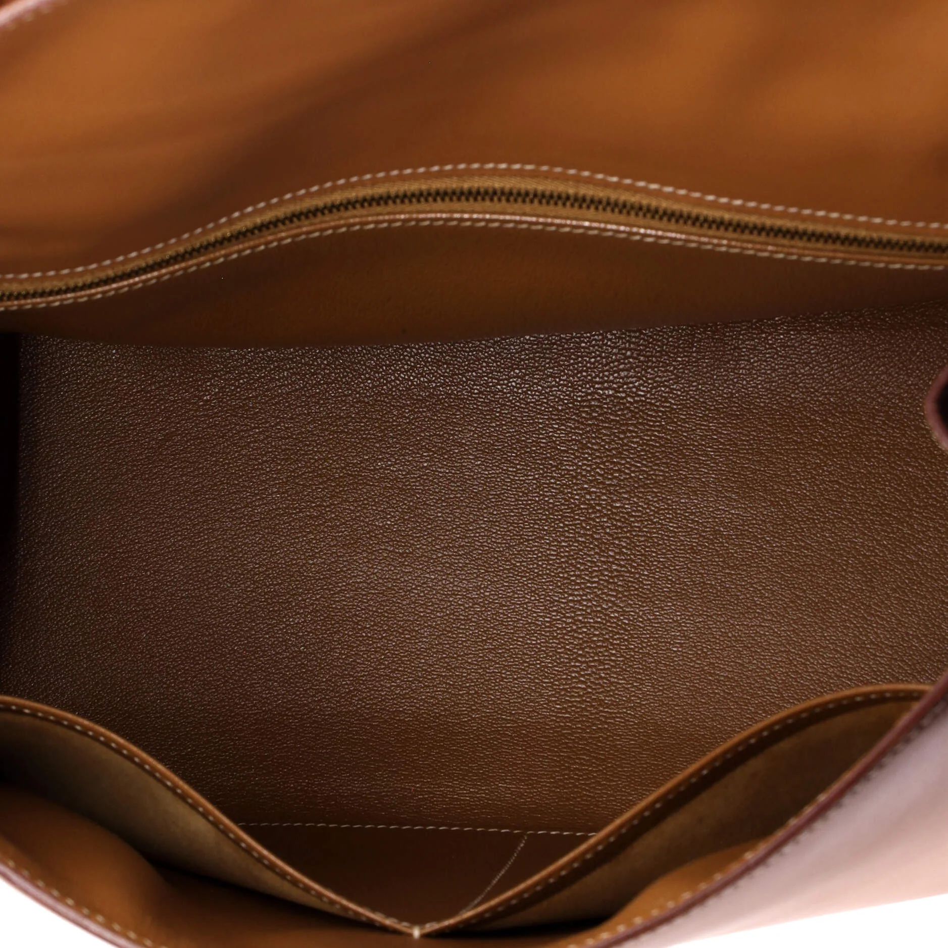 Kelly Handbag Natural Chamonix with Gold Hardware 32 - Image 6