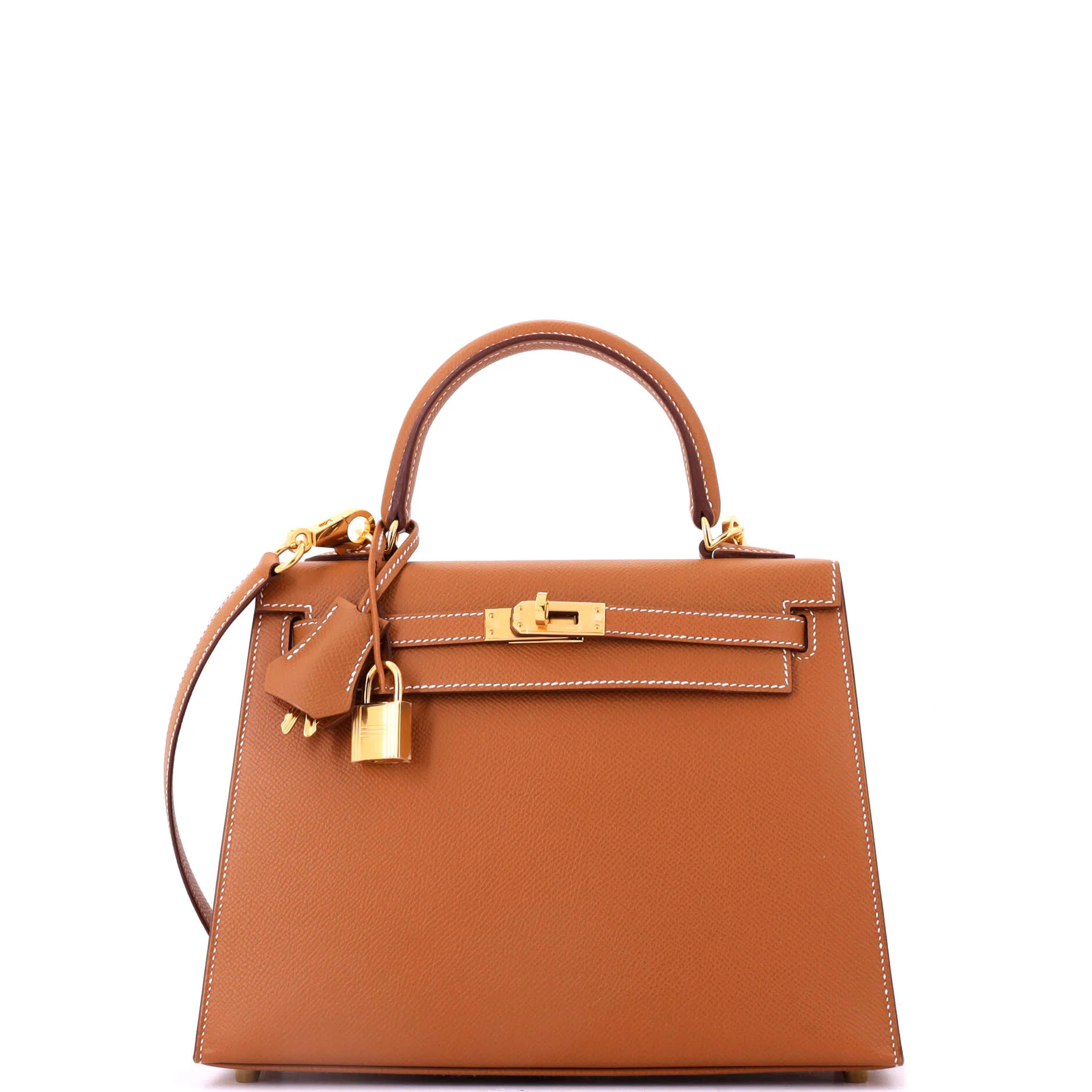 Kelly Handbag Gold Epsom with Gold Hardware 25