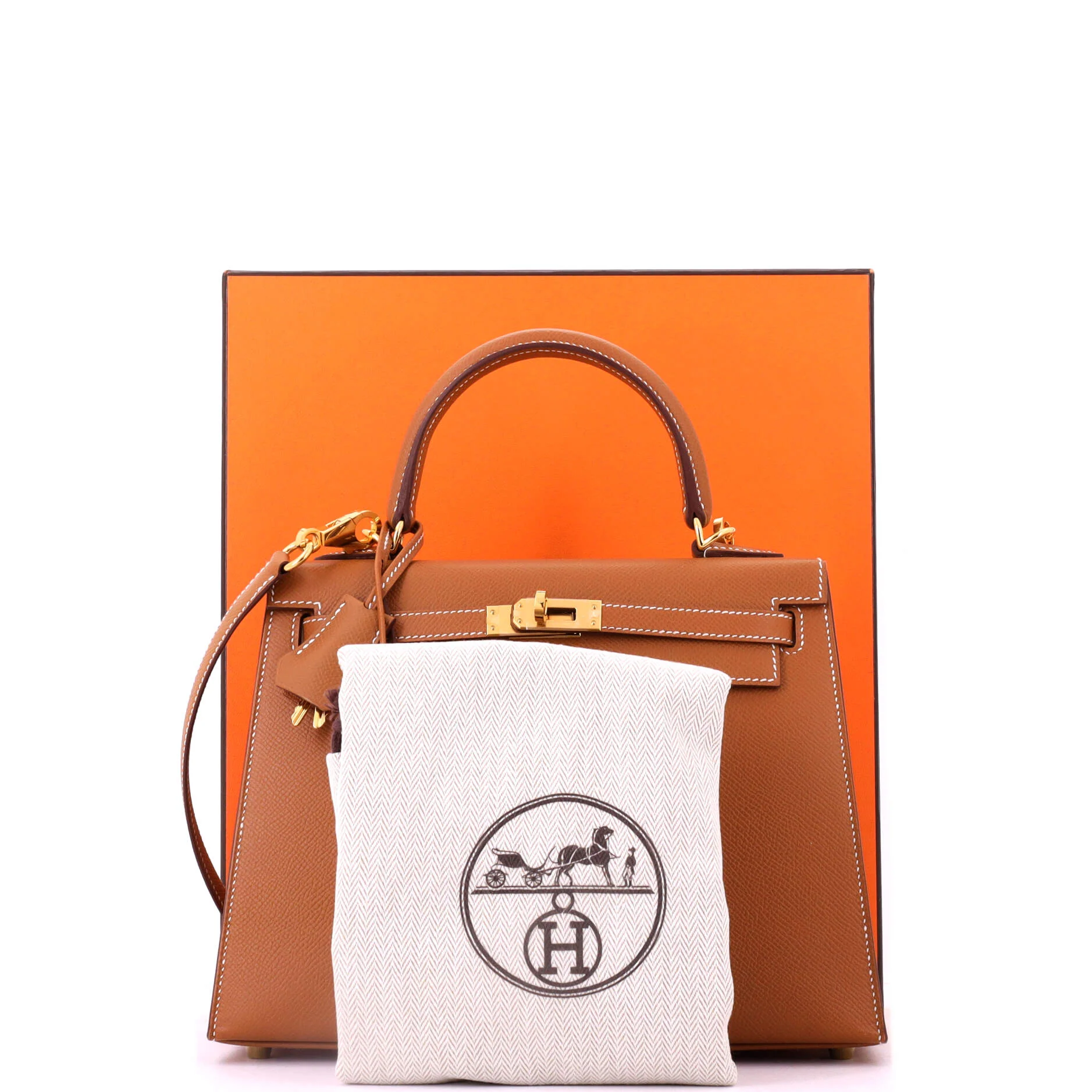 Kelly Handbag Gold Epsom with Gold Hardware 25 - Image 2