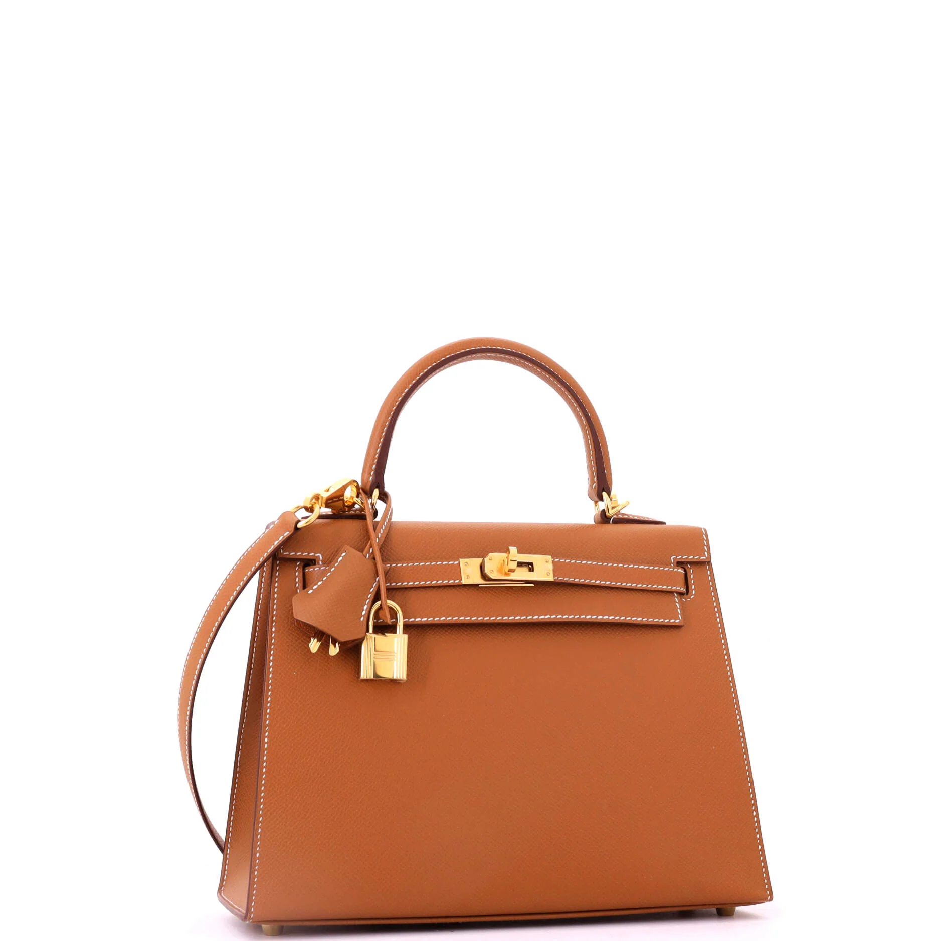 Kelly Handbag Gold Epsom with Gold Hardware 25 - Image 3