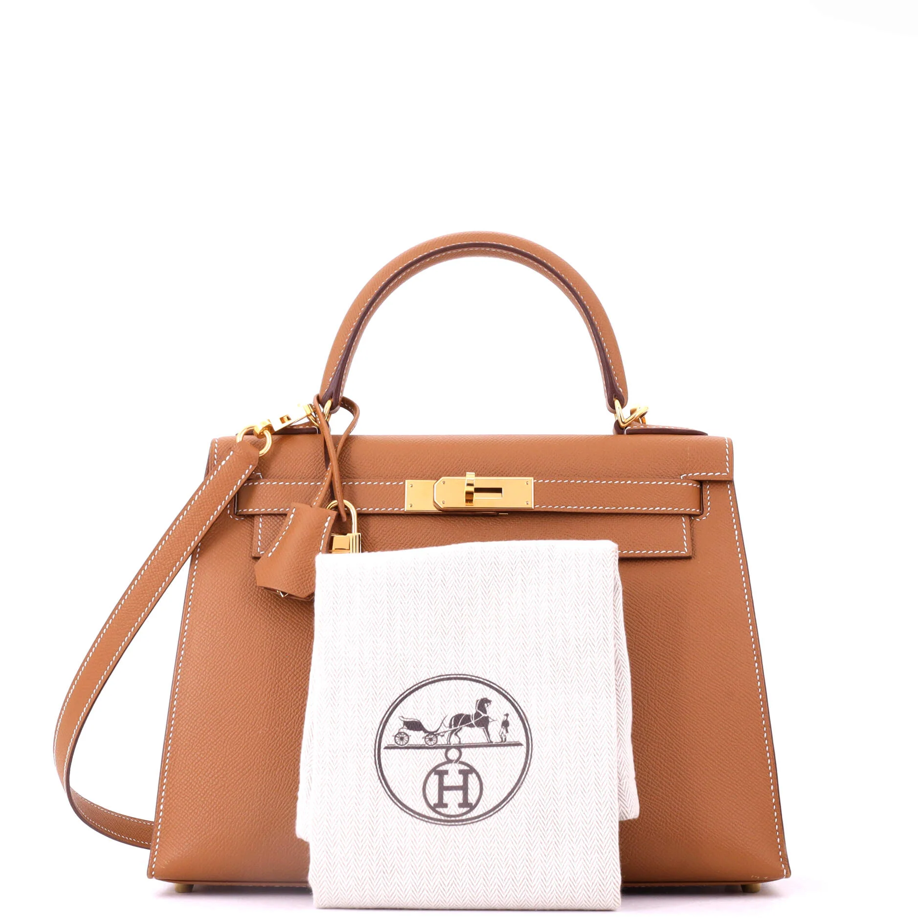 Kelly Handbag Gold Epsom with Gold Hardware 28 - Image 2