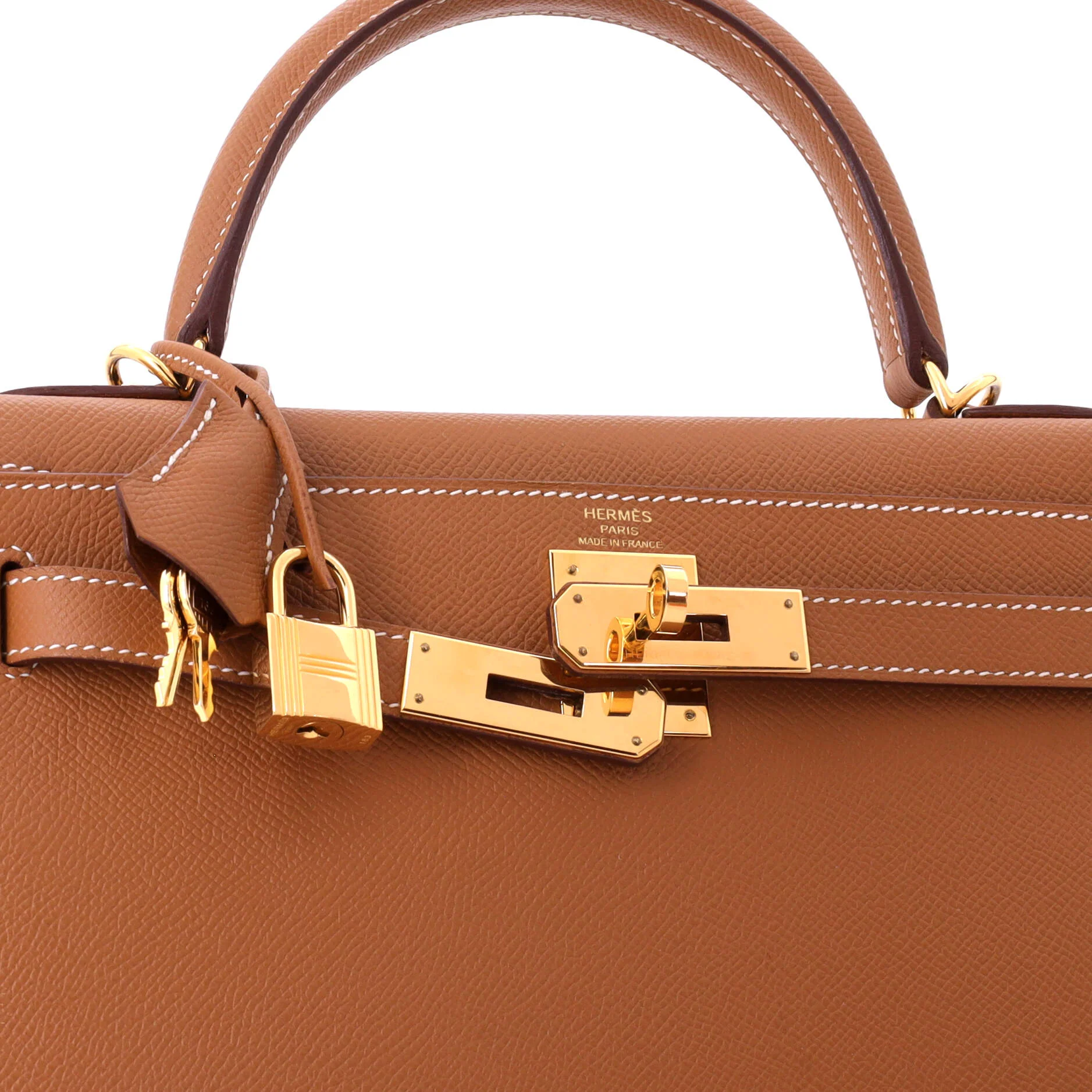 Kelly Handbag Gold Epsom with Gold Hardware 28 - Image 6